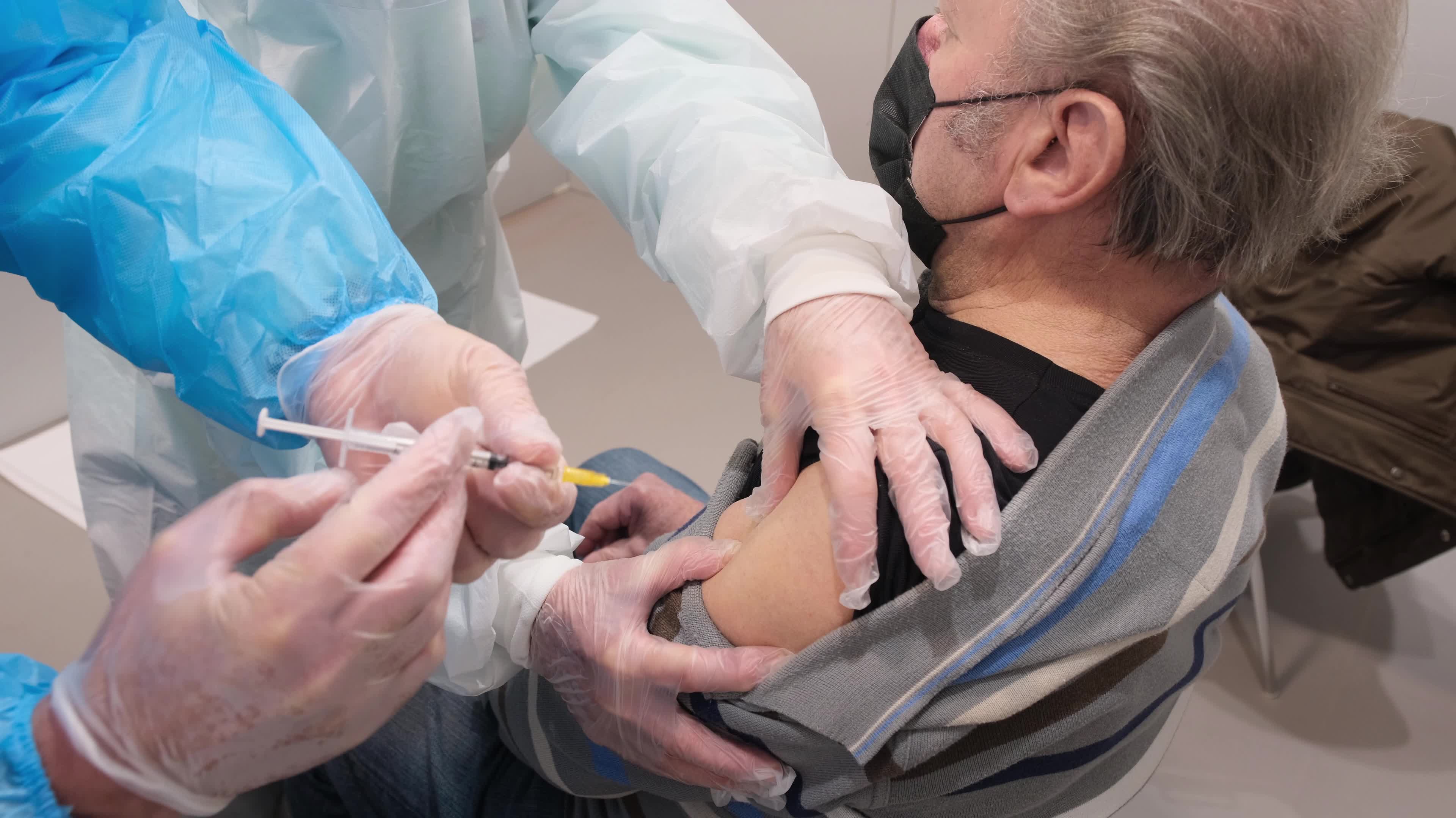 COVID-19 (Coronavirus) Vaccinations against Covid19 with Pfizer-BioNTech vaccine for the elderly Over 80 in Padua