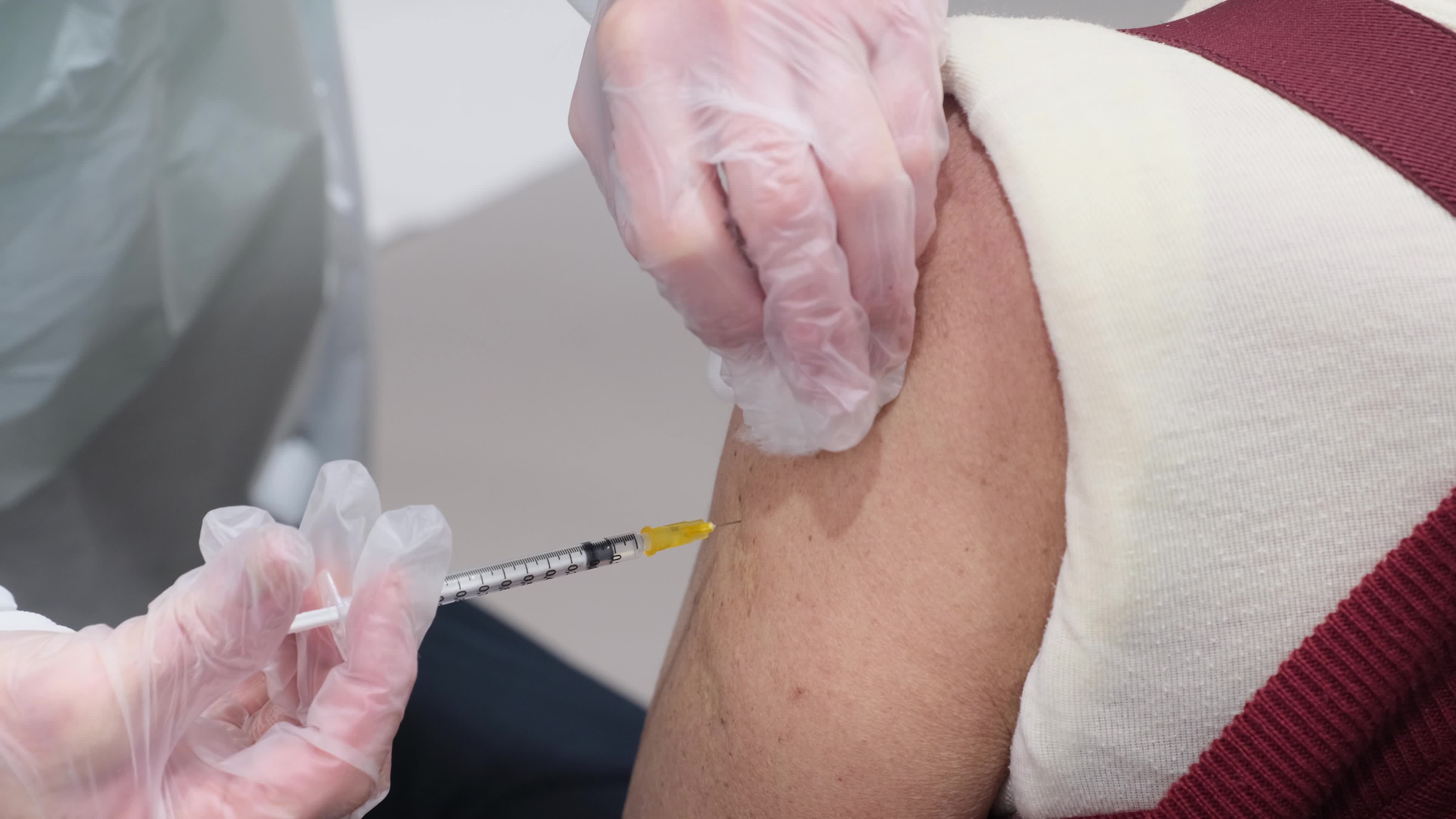 COVID-19 (Coronavirus) Vaccinations against Covid19 with Pfizer-BioNTech vaccine for the elderly Over 80 in Padua