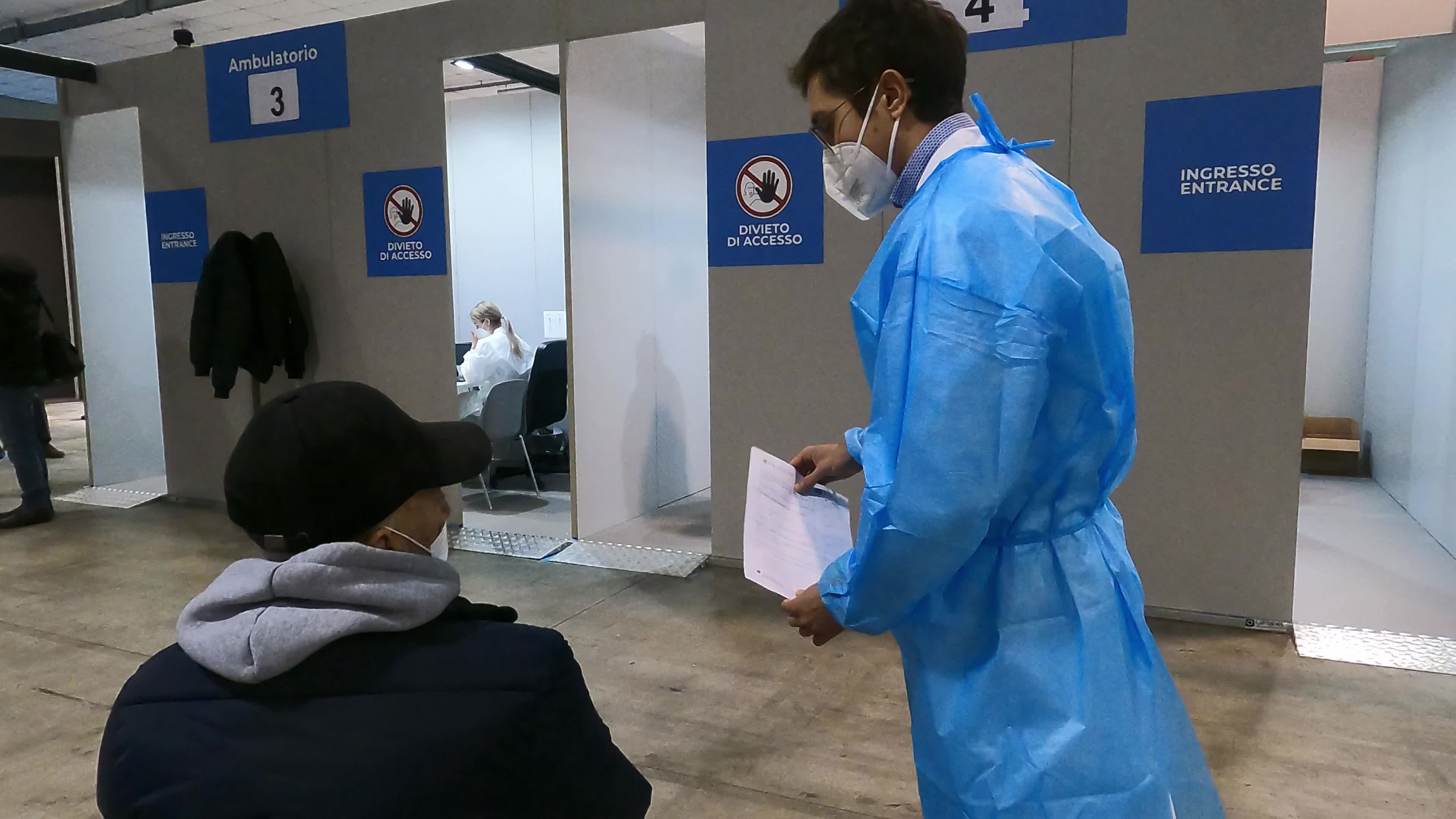 COVID-19 (Coronavirus) Vaccinations against Covid19 with Pfizer-BioNTech vaccine for the elderly Over 80 in Padua