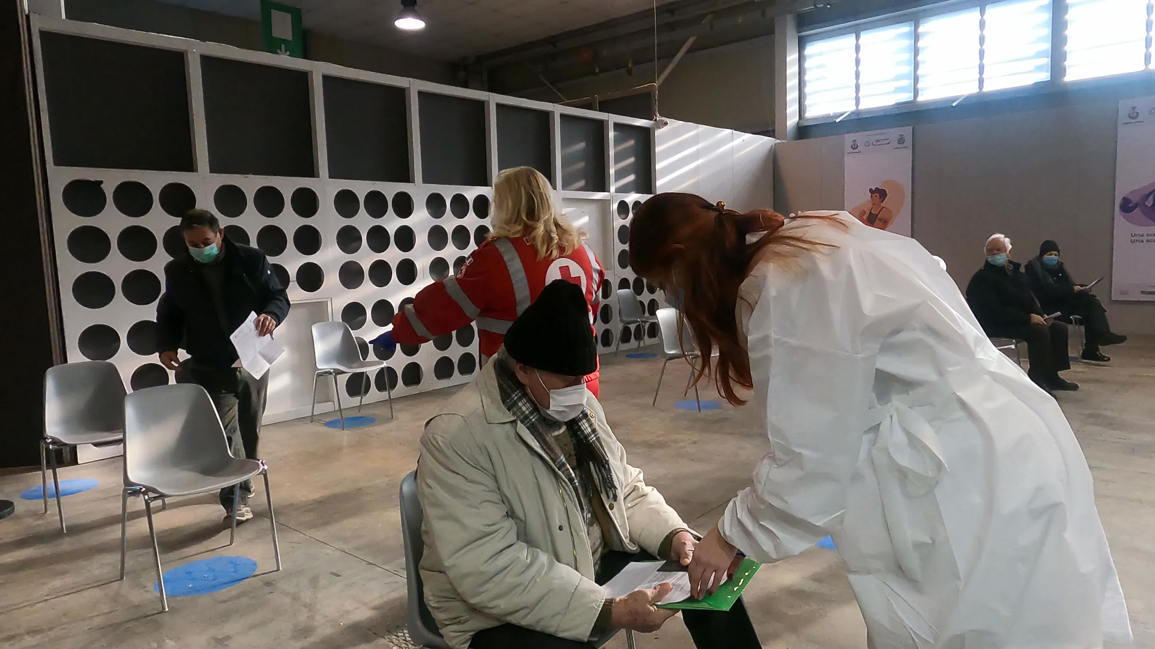 COVID-19 (Coronavirus) Vaccinations against Covid19 with Pfizer-BioNTech vaccine for the elderly Over 80 in Padua