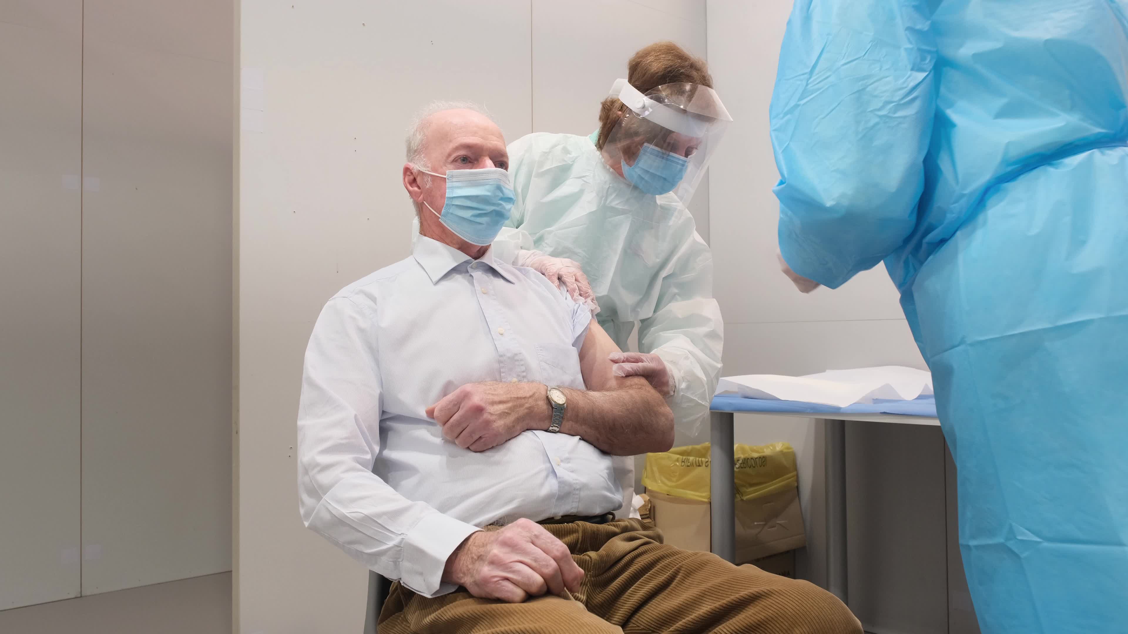COVID-19 (Coronavirus) Vaccinations against Covid19 with Pfizer-BioNTech vaccine for the elderly Over 80 in Padua