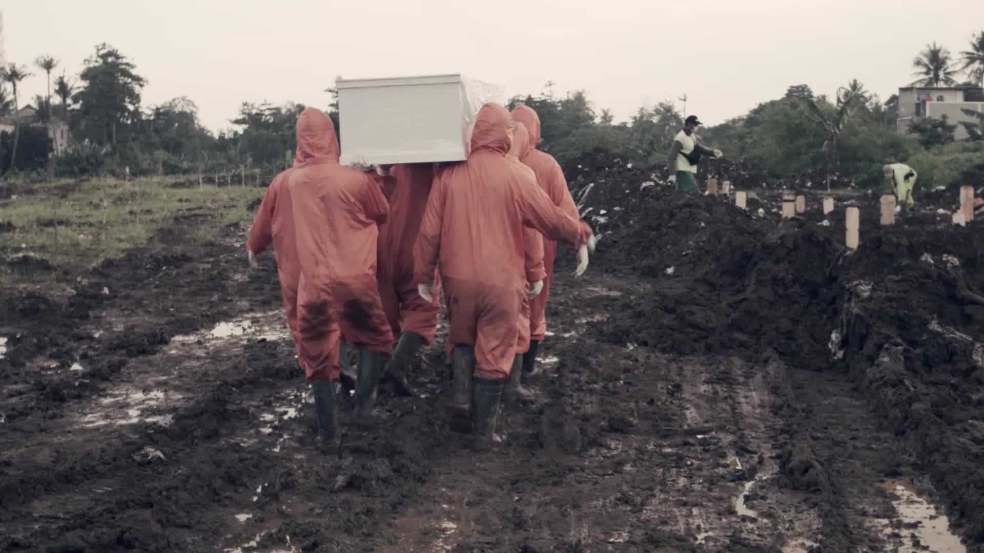 Burial of Covid-19 victims in Jakarta, Indonesia