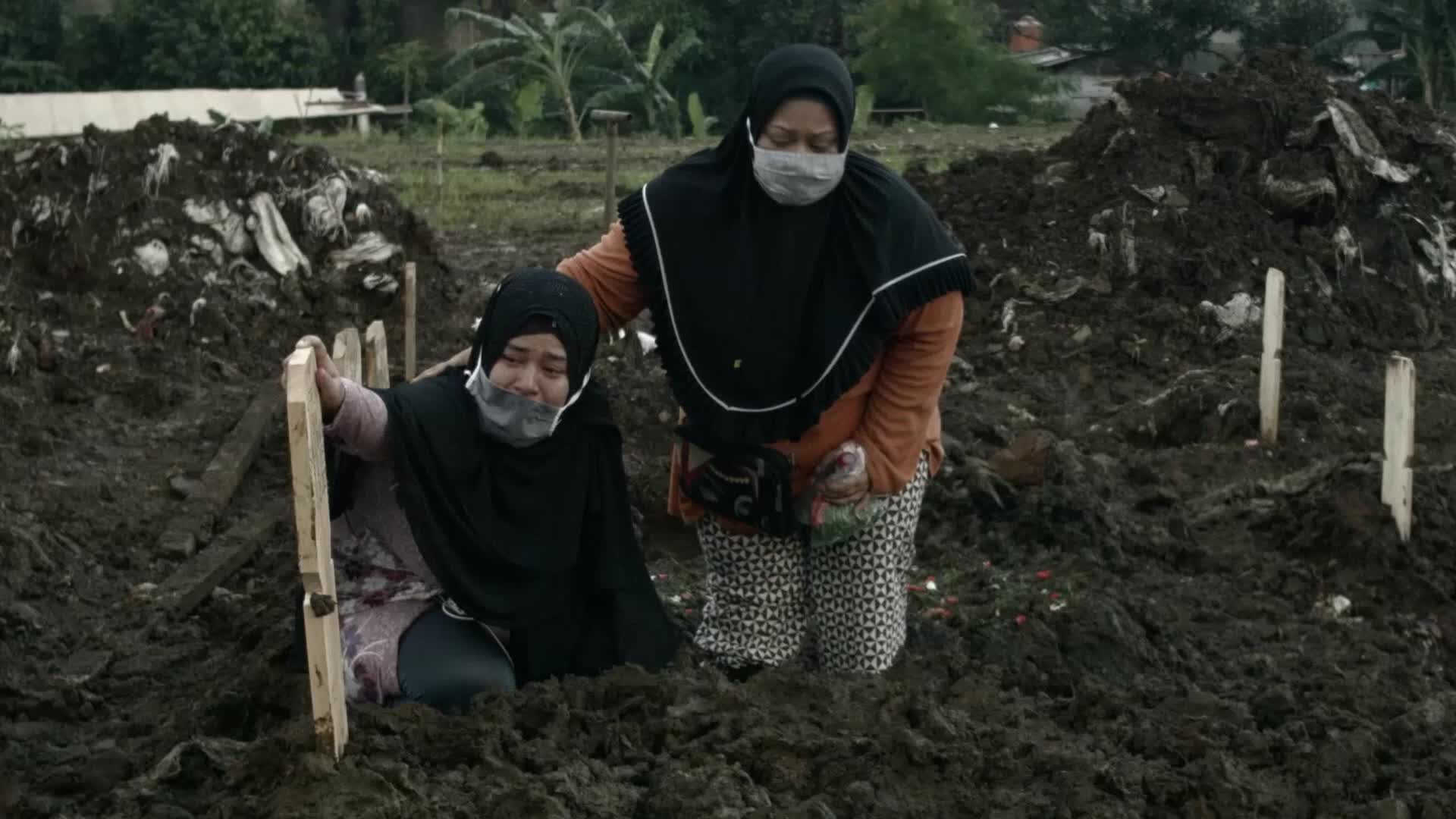 Burial of Covid-19 victims in Jakarta, Indonesia
