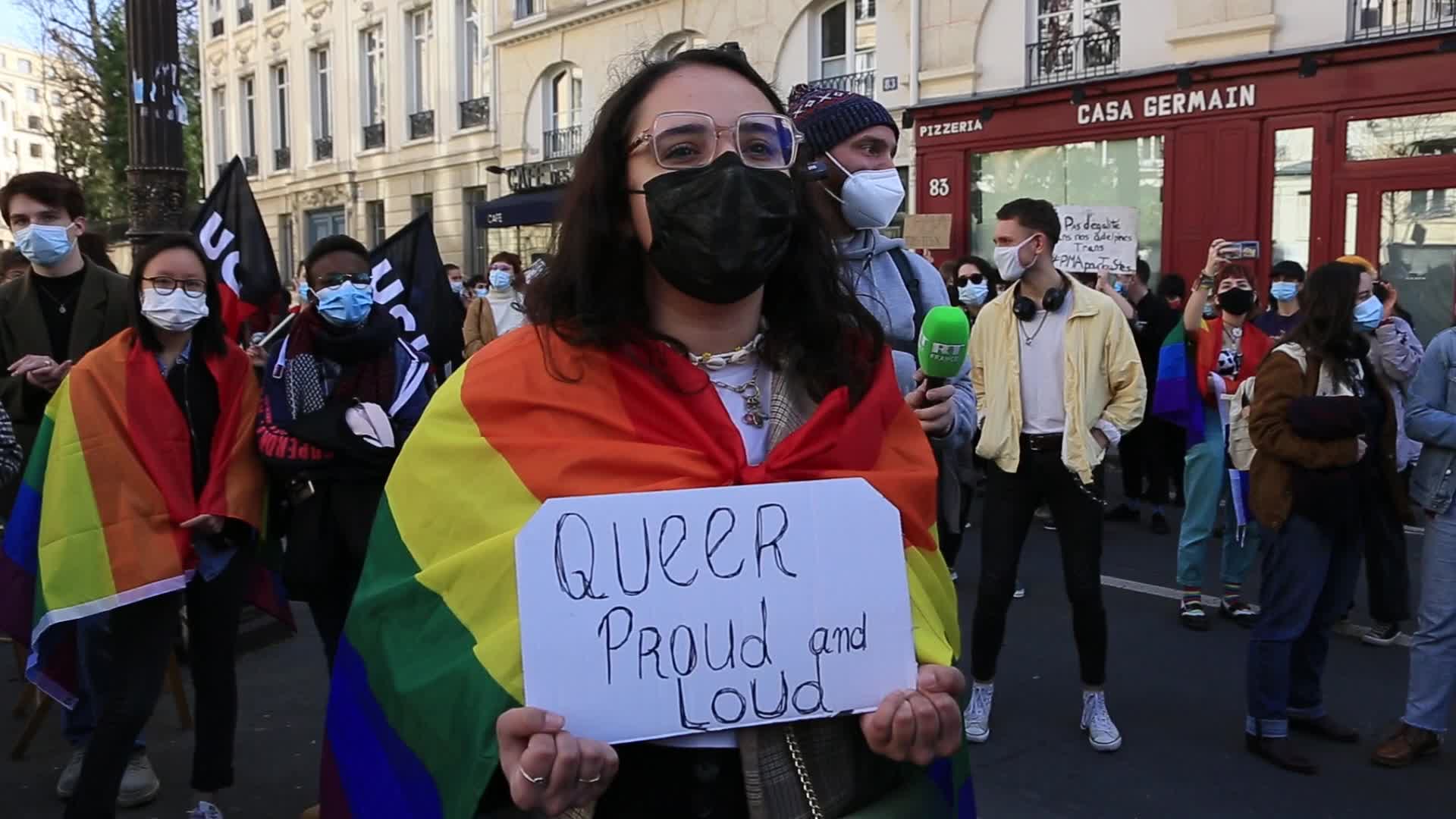 Demonstration to ask for the Medically Assisted Reproduction for all in Paris