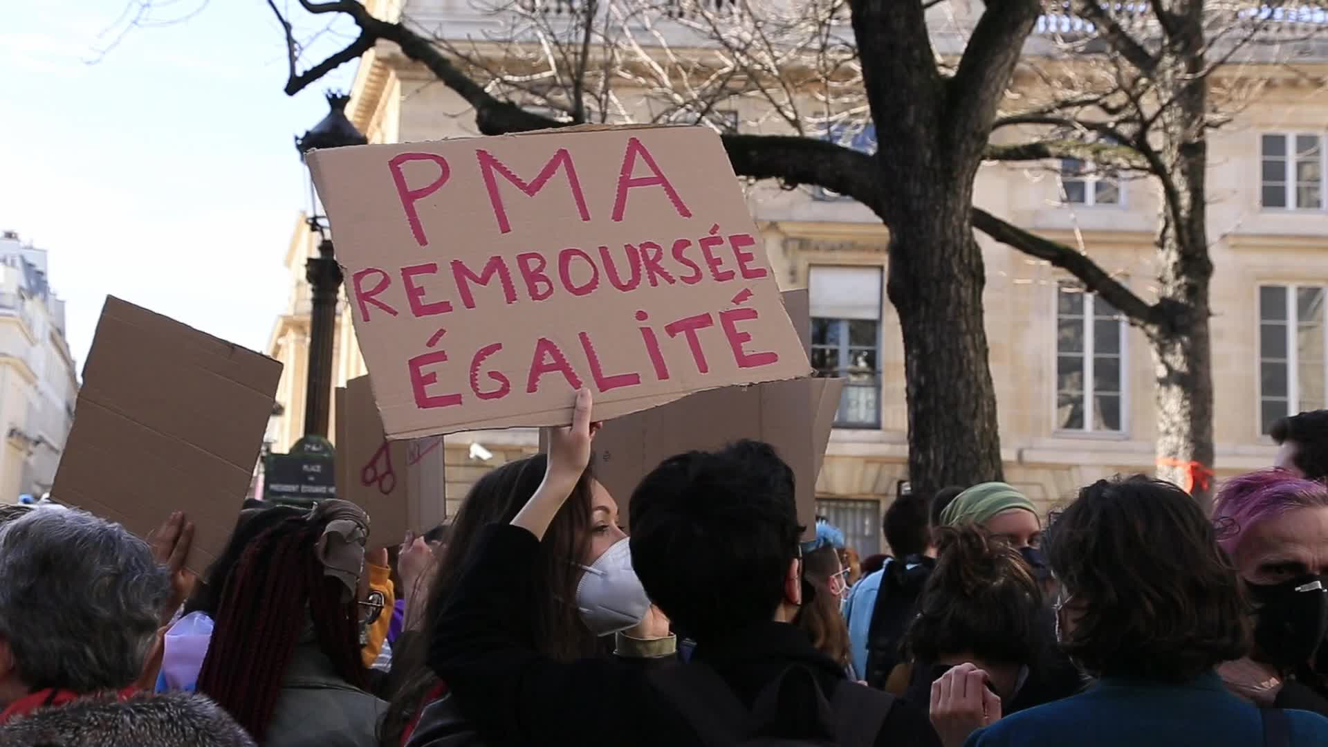 Demonstration to ask for the Medically Assisted Reproduction for all in Paris