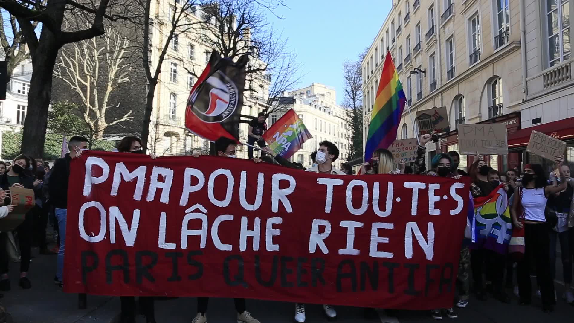 Demonstration to ask for the Medically Assisted Reproduction for all in Paris
