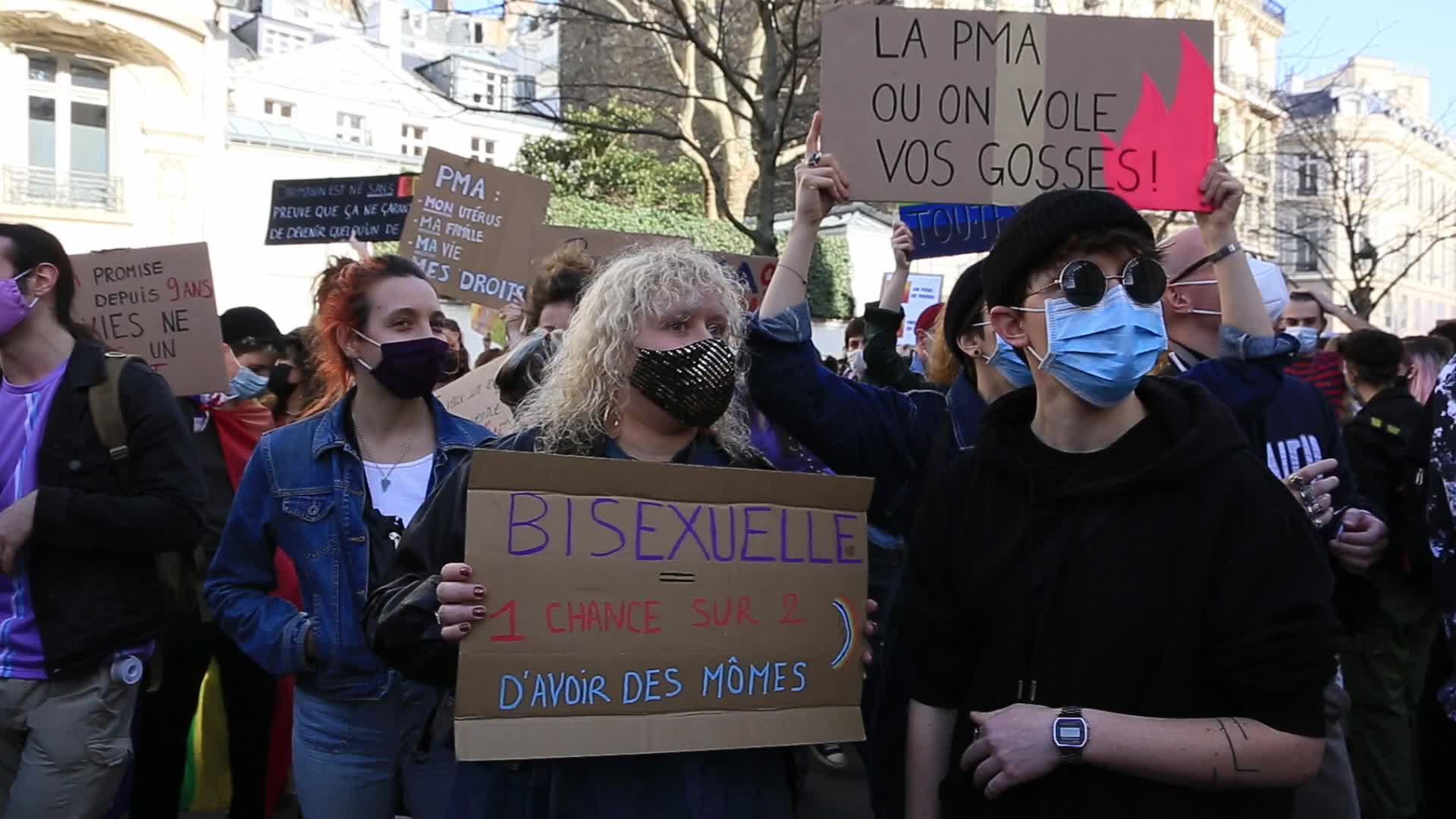 Demonstration to ask for the Medically Assisted Reproduction for all in Paris