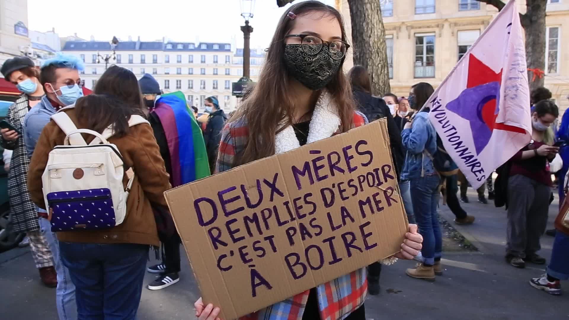 Demonstration to ask for the Medically Assisted Reproduction for all in Paris