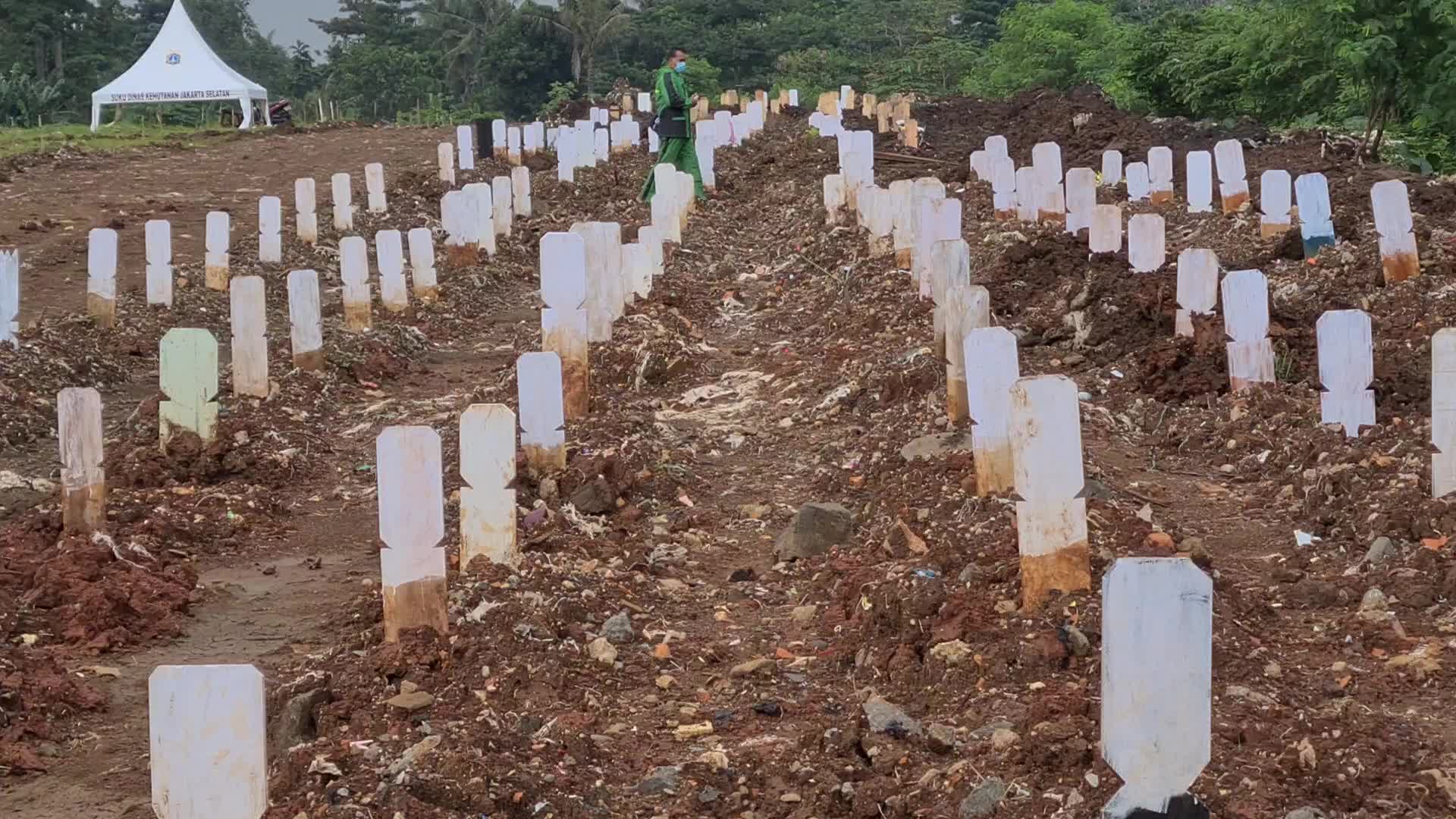 Coronavirus Graveyard in Jakarta, Indonesia