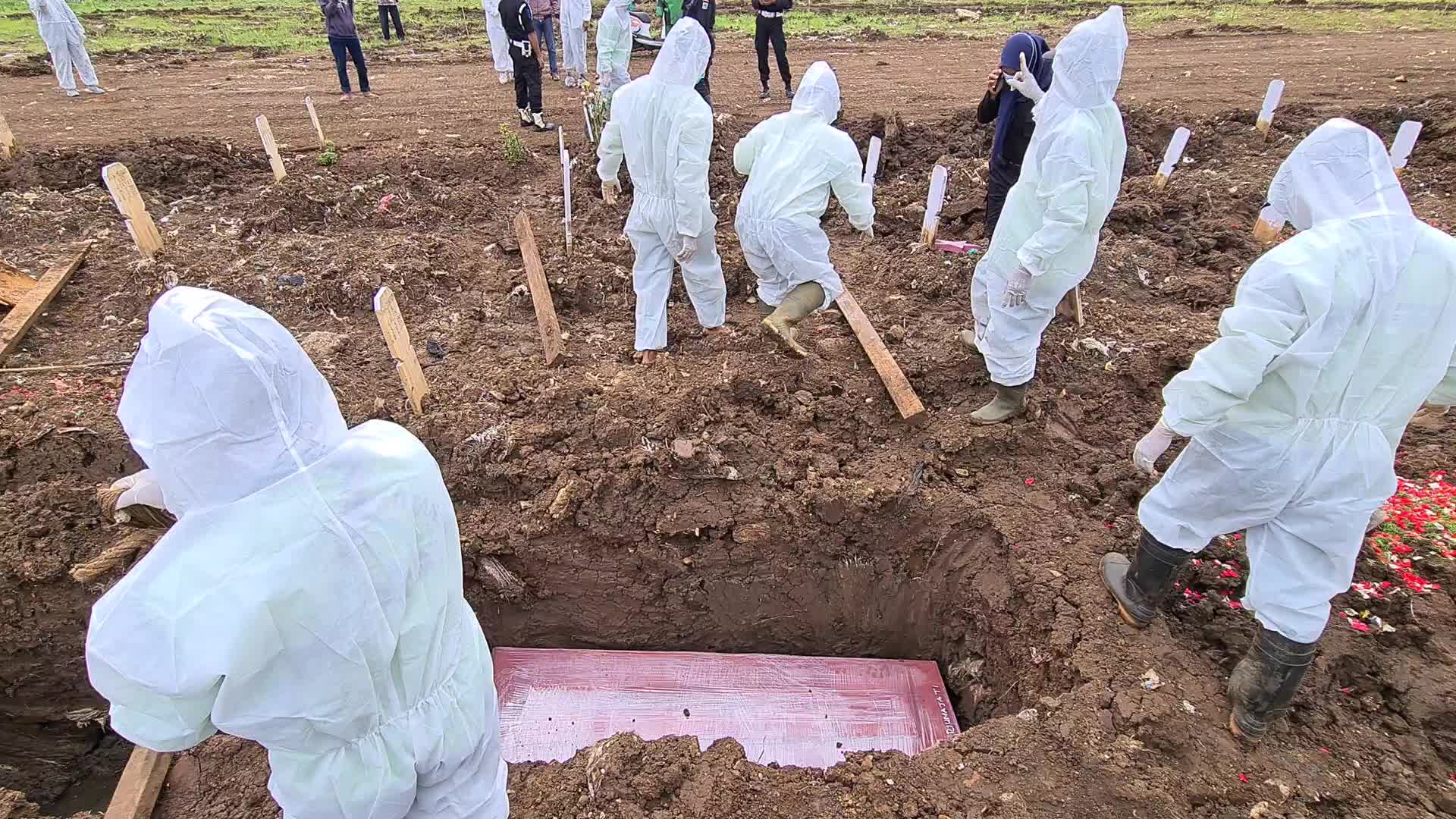 Coronavirus Graveyard in Jakarta, Indonesia
