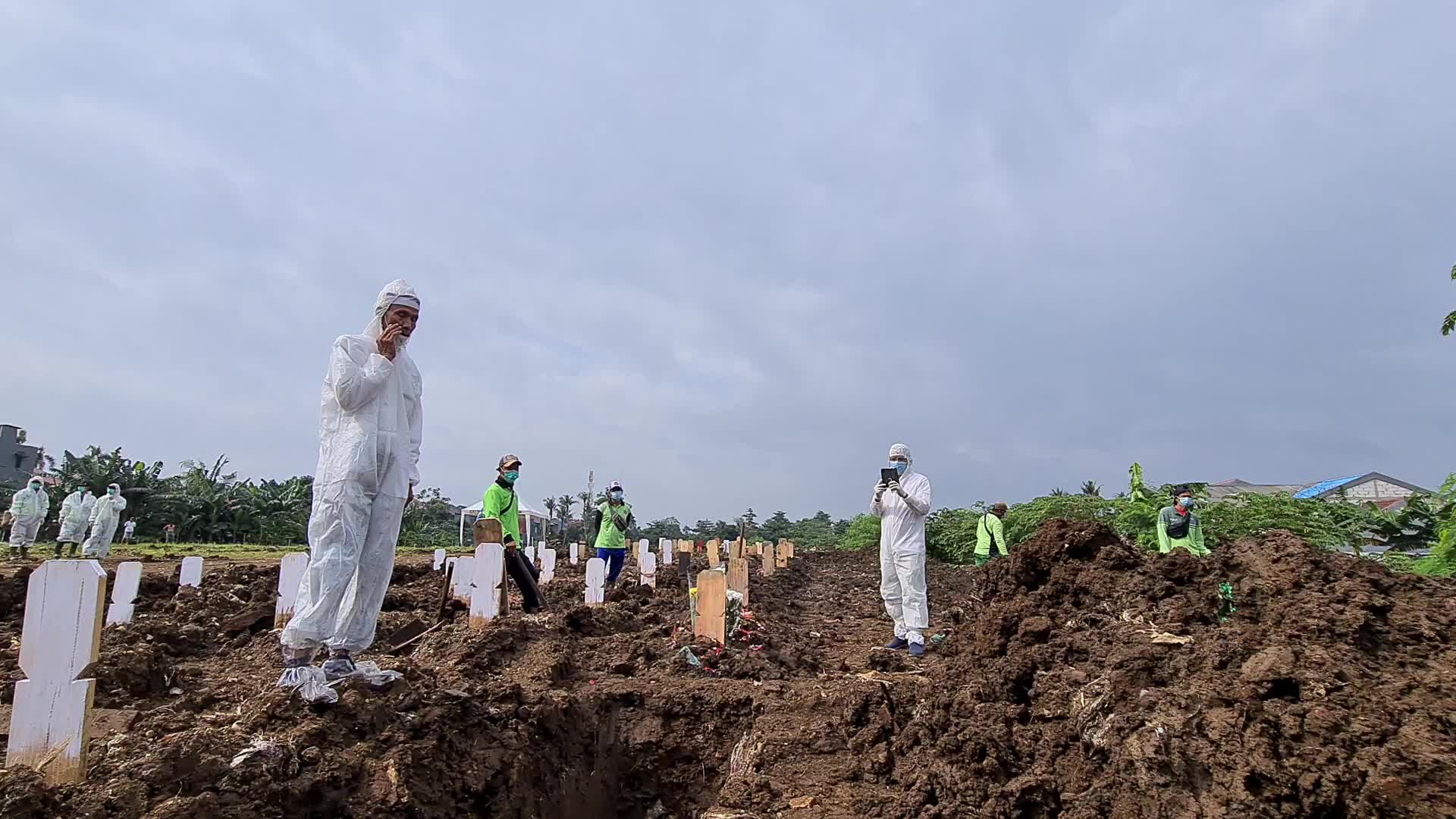Coronavirus Graveyard in Jakarta, Indonesia