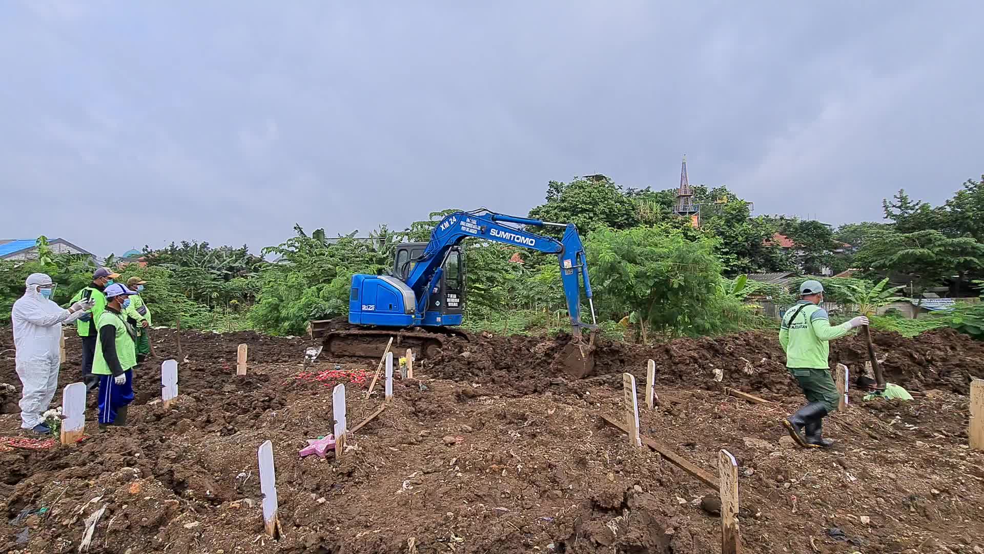 Coronavirus Graveyard in Jakarta, Indonesia
