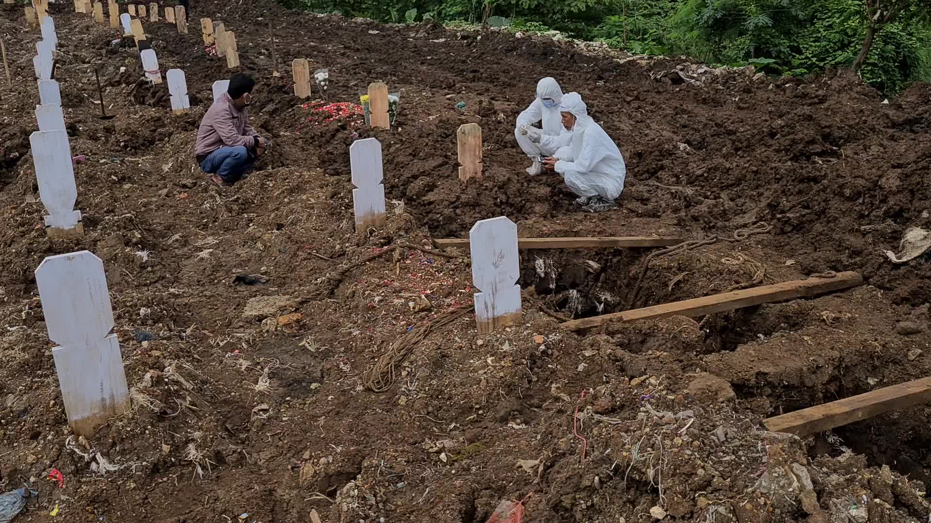 Coronavirus Graveyard in Jakarta, Indonesia