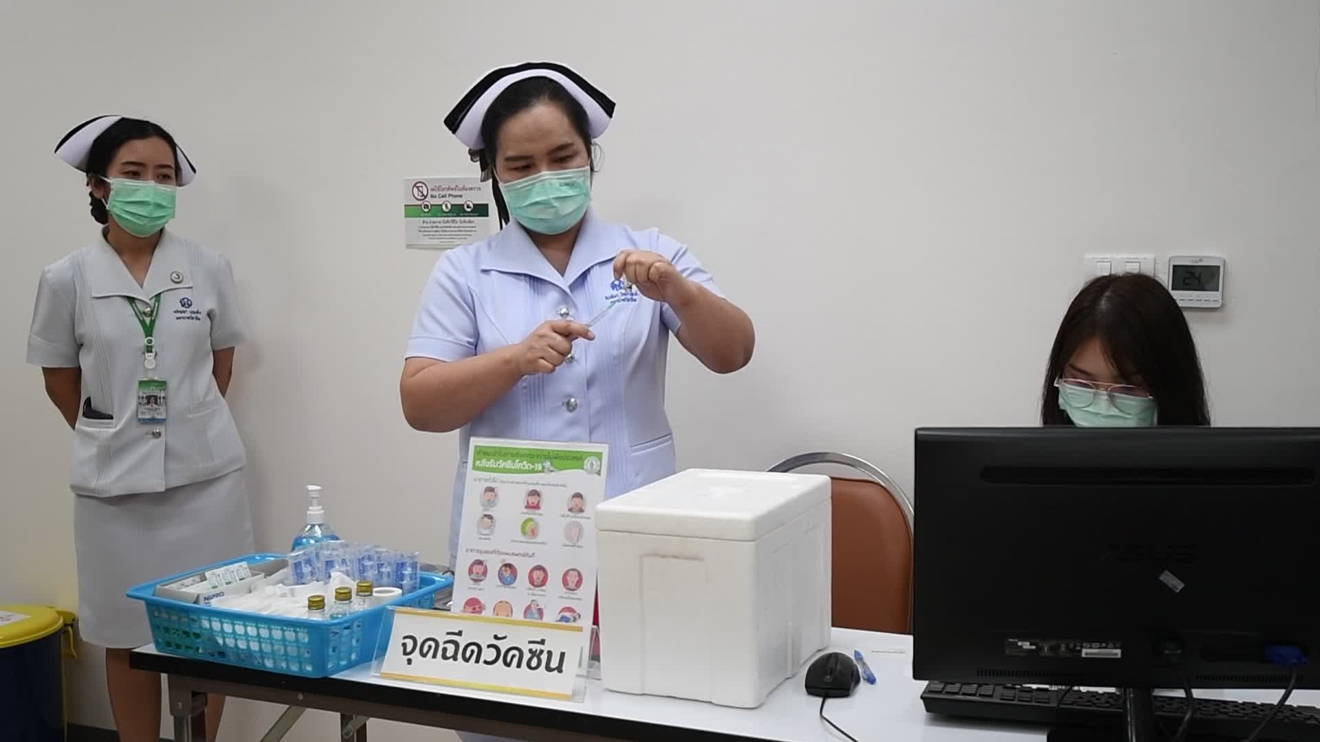 First Batch Of Coronavirus Vaccines Administered To Health Workers In Thailand