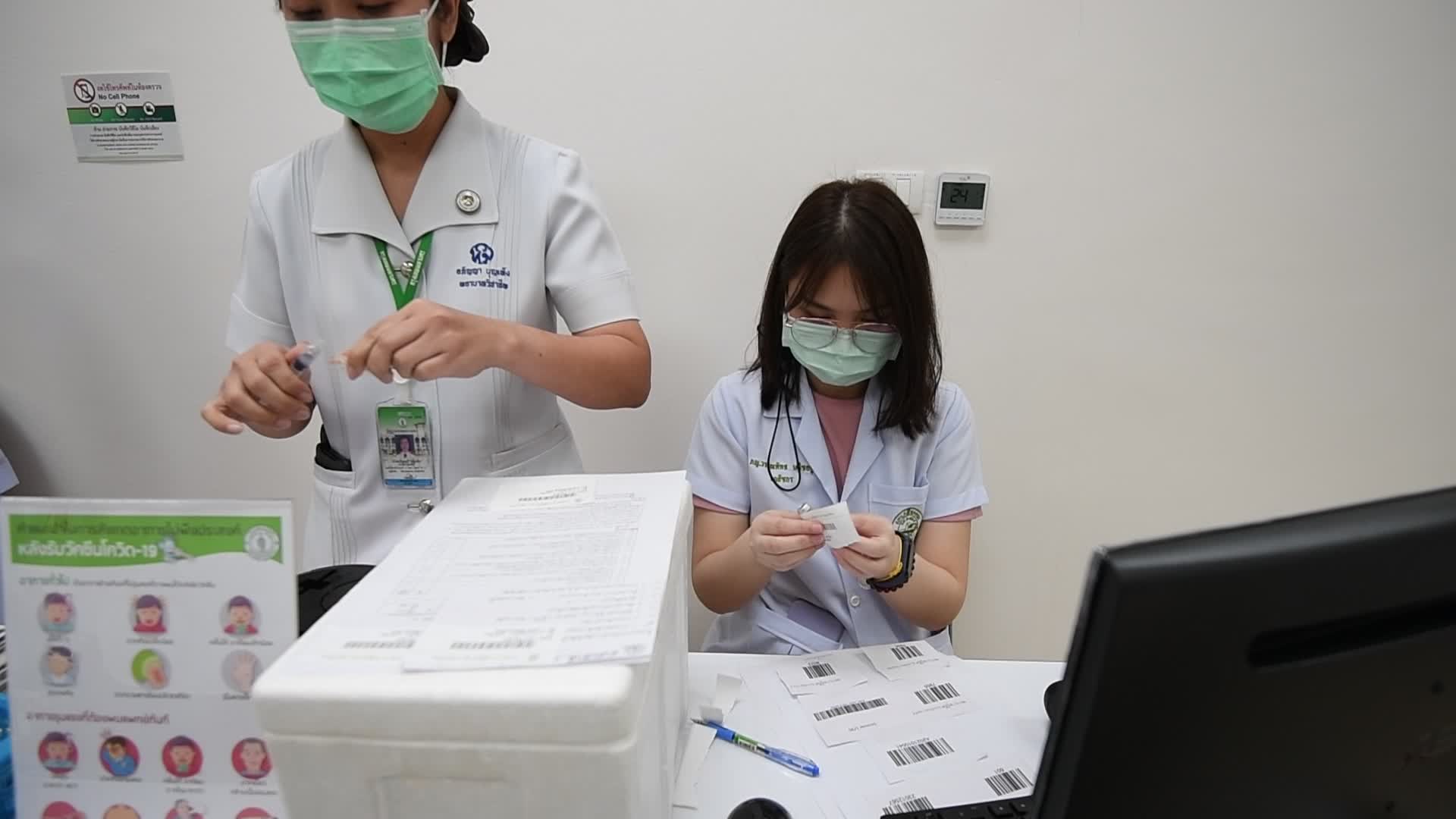 First Batch Of Coronavirus Vaccines Administered To Health Workers In Thailand