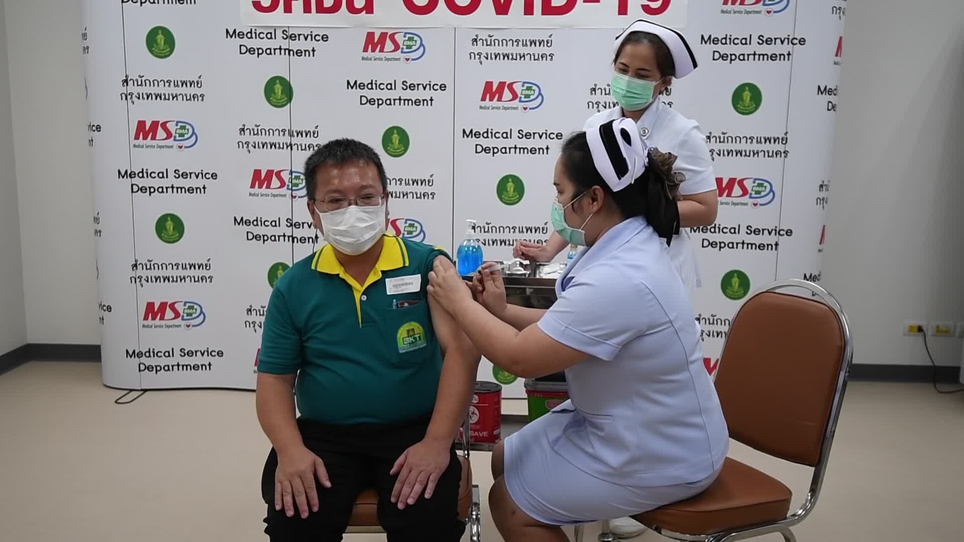 First Batch Of Coronavirus Vaccines Administered To Health Workers In Thailand