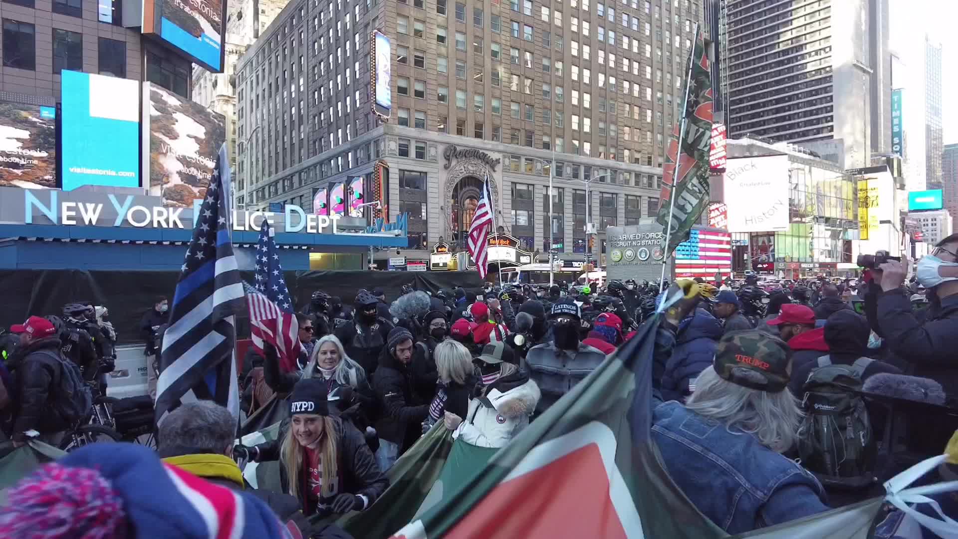 NY:Trump Supporters March In Manhattan