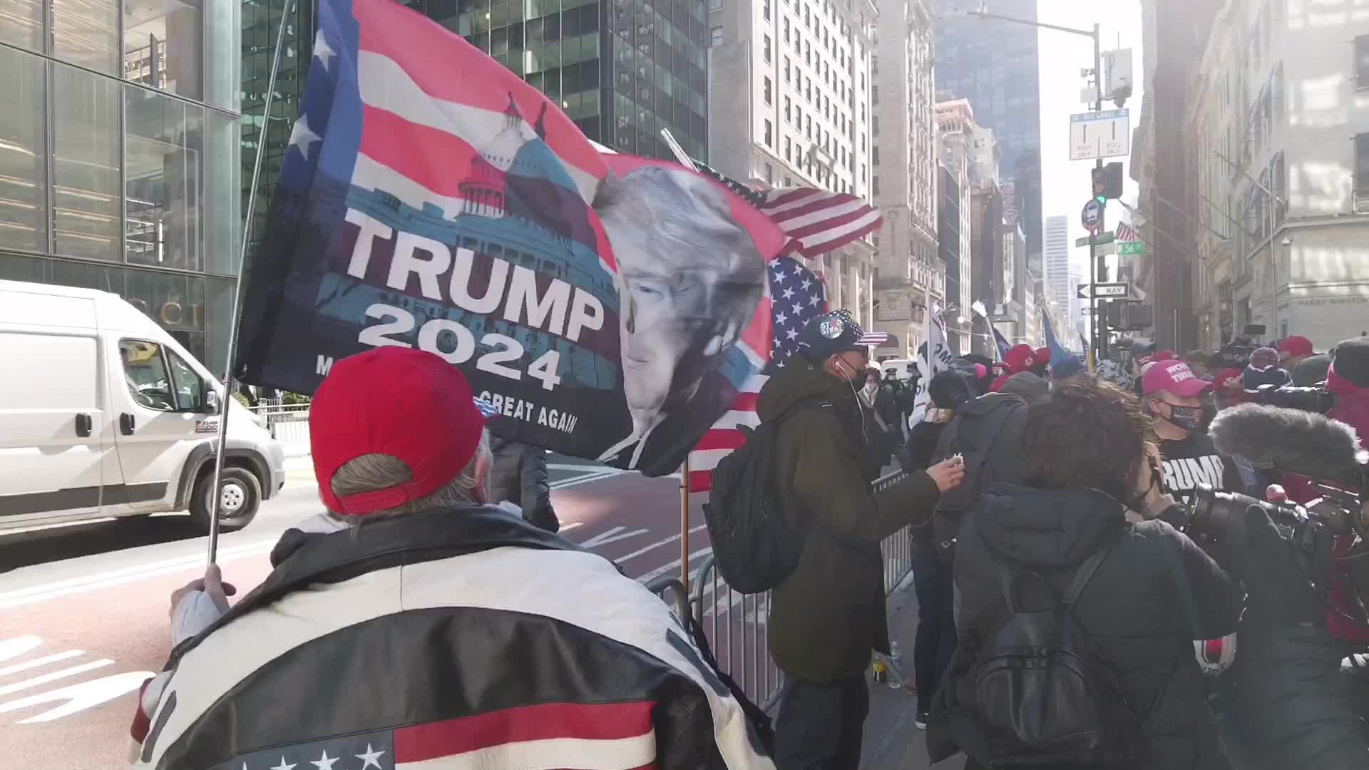 NY:Trump Supporters March In Manhattan
