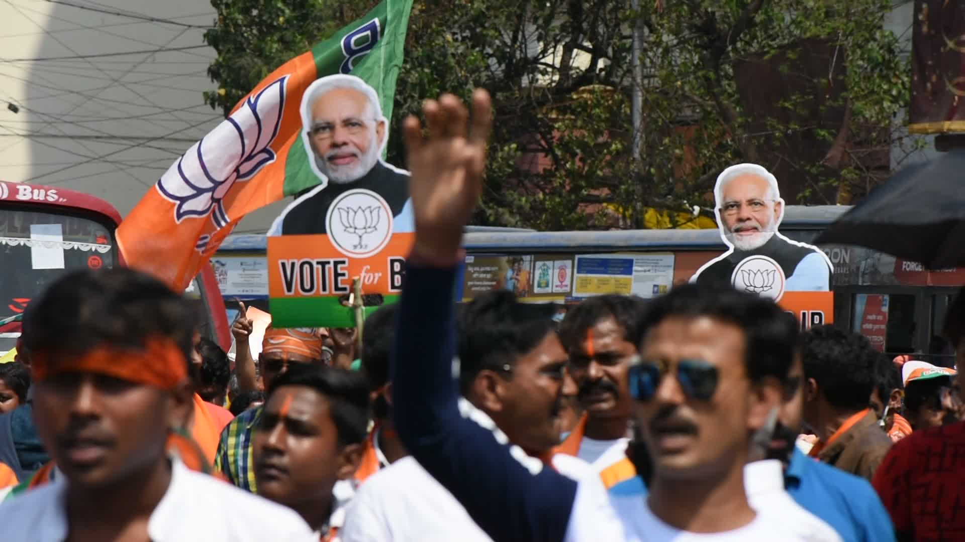Bharatiya Janata parties campaign meeting in Kolkata ahead of West Bengal assembly elections