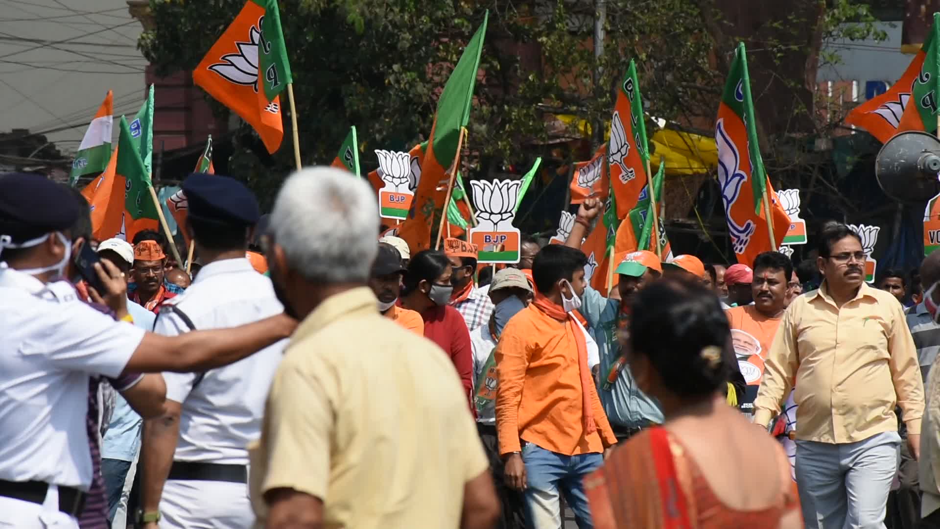 Bharatiya Janata parties campaign meeting in Kolkata ahead of West Bengal assembly elections