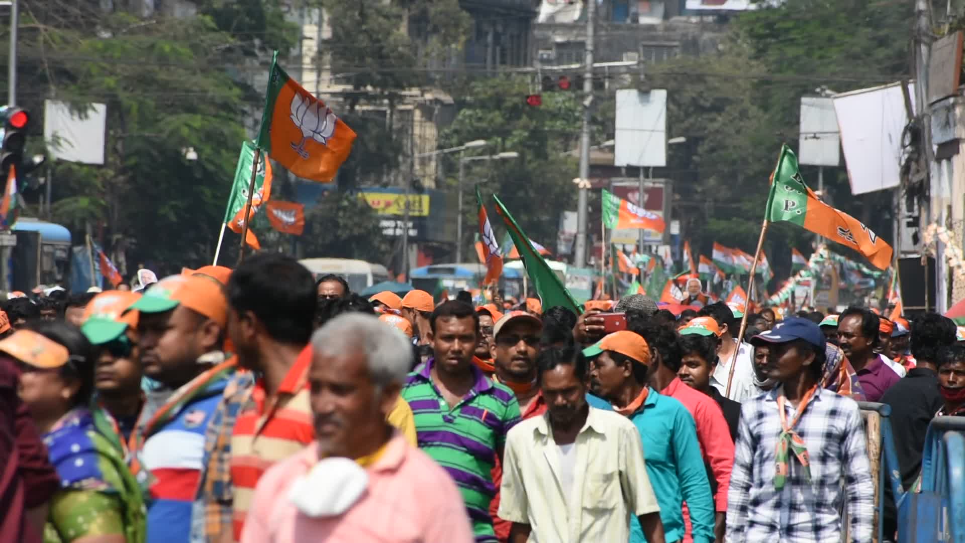 Bharatiya Janata parties campaign meeting in Kolkata ahead of West Bengal assembly elections