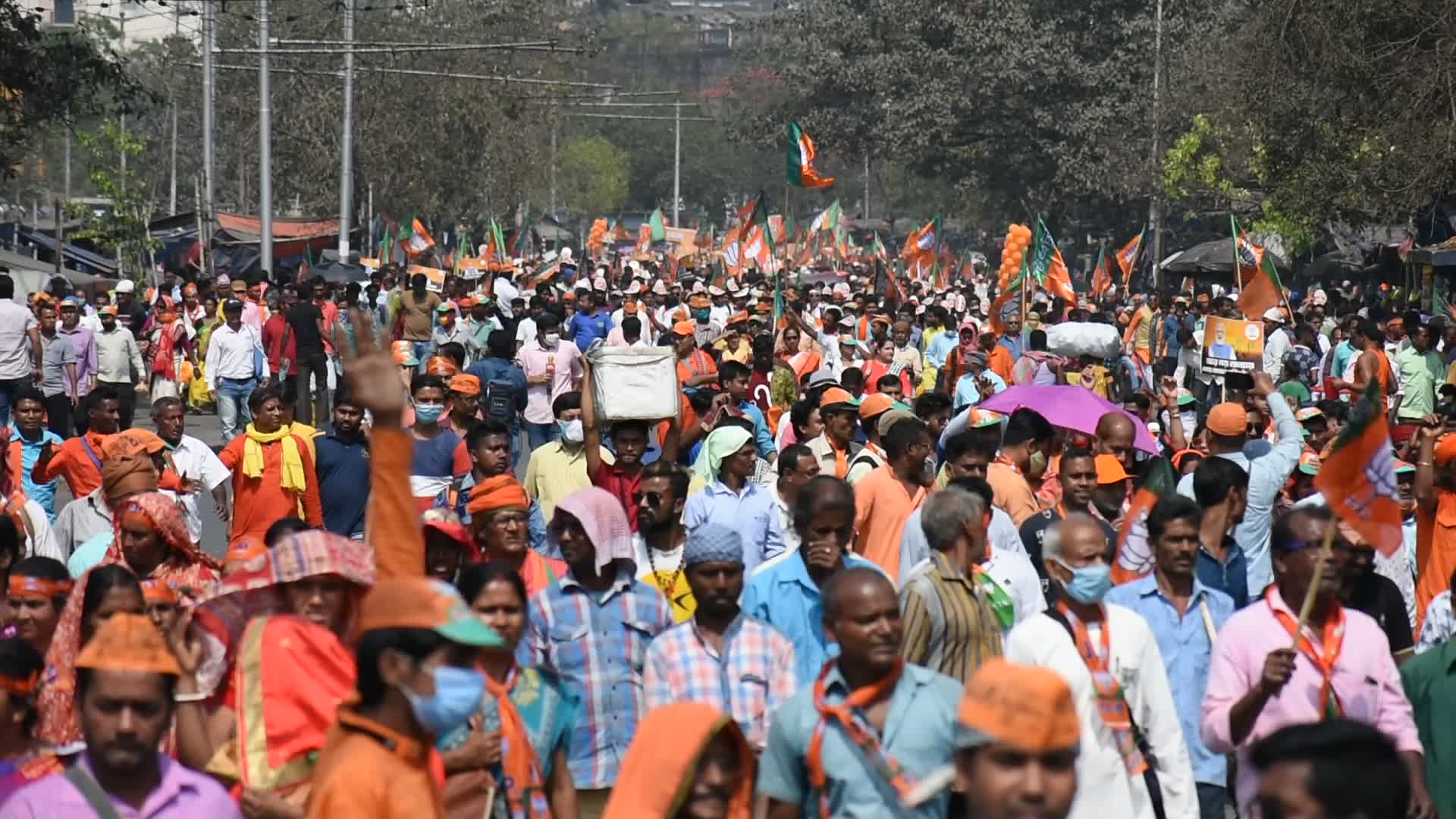 Bharatiya Janata parties campaign meeting in Kolkata ahead of West Bengal assembly elections
