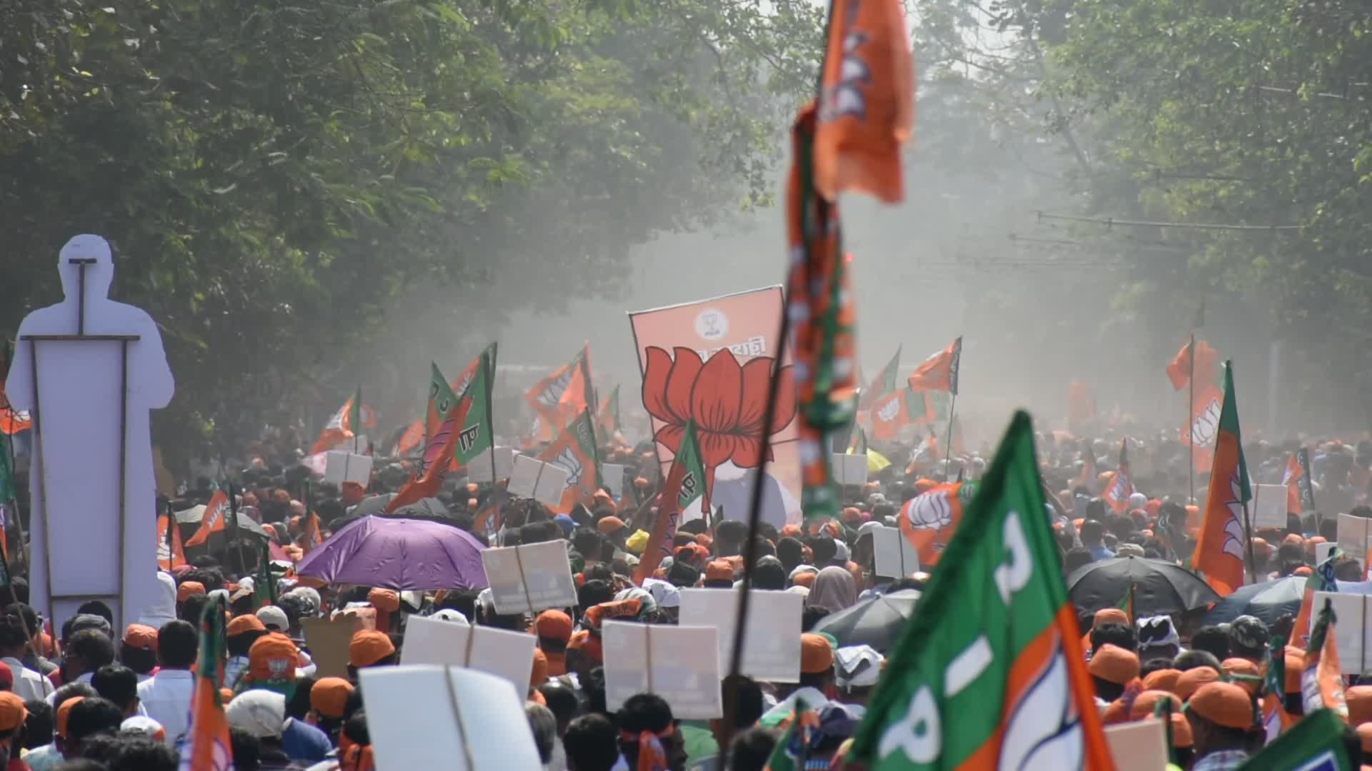 Bharatiya Janata parties campaign meeting in Kolkata ahead of West Bengal assembly elections