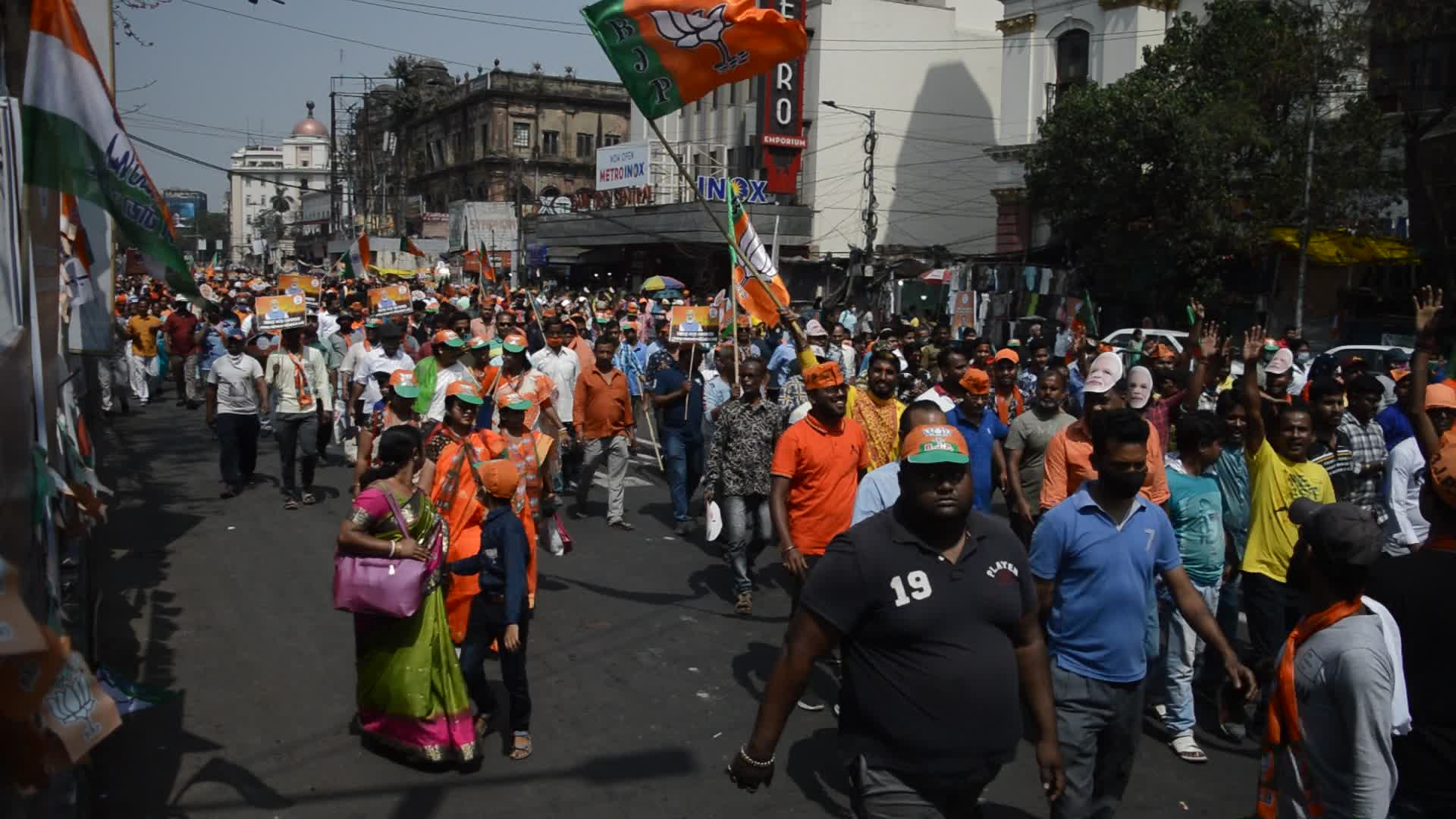 Bharatiya Janata parties campaign meeting in Kolkata ahead of West Bengal assembly elections