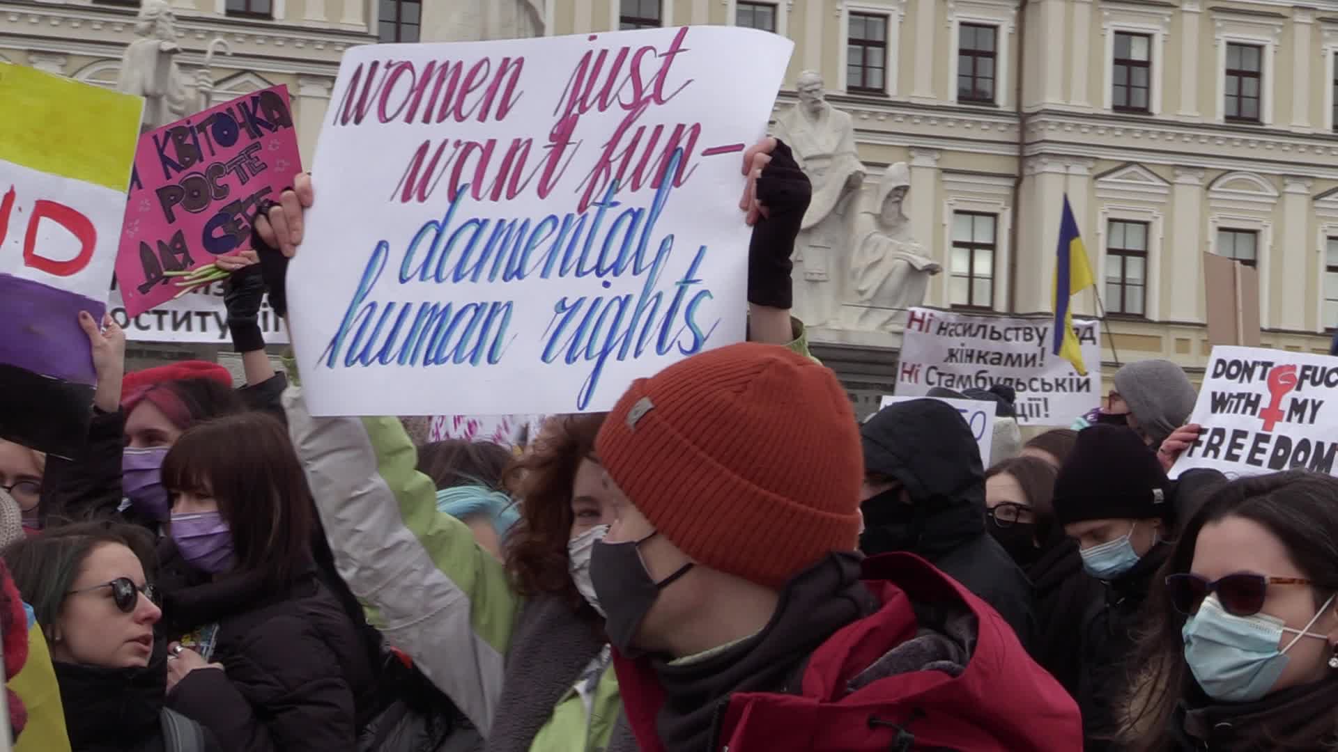 Feminist March at the International Women's Day in Ukraine