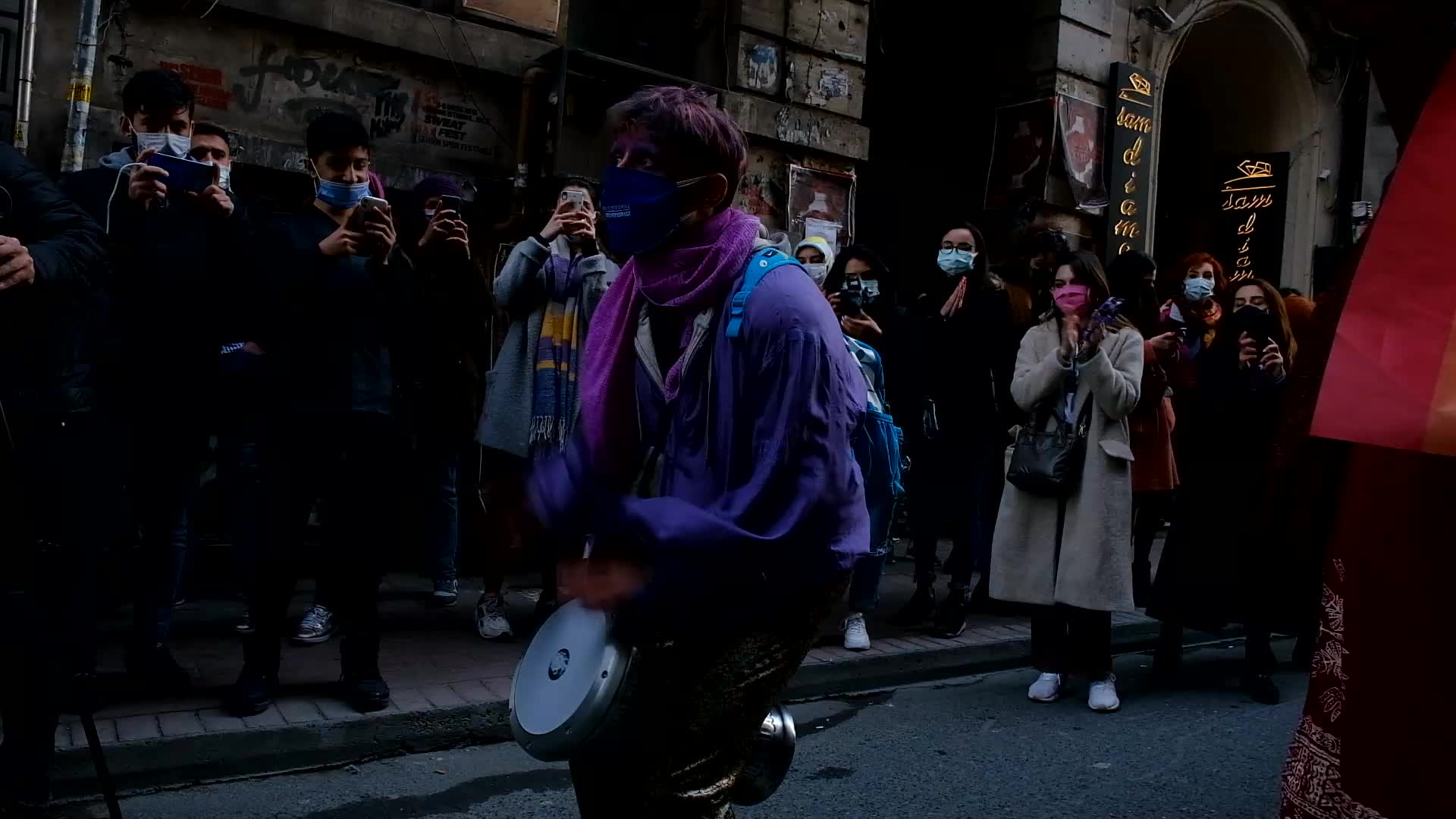 March on International Day of Womens in Istanbul