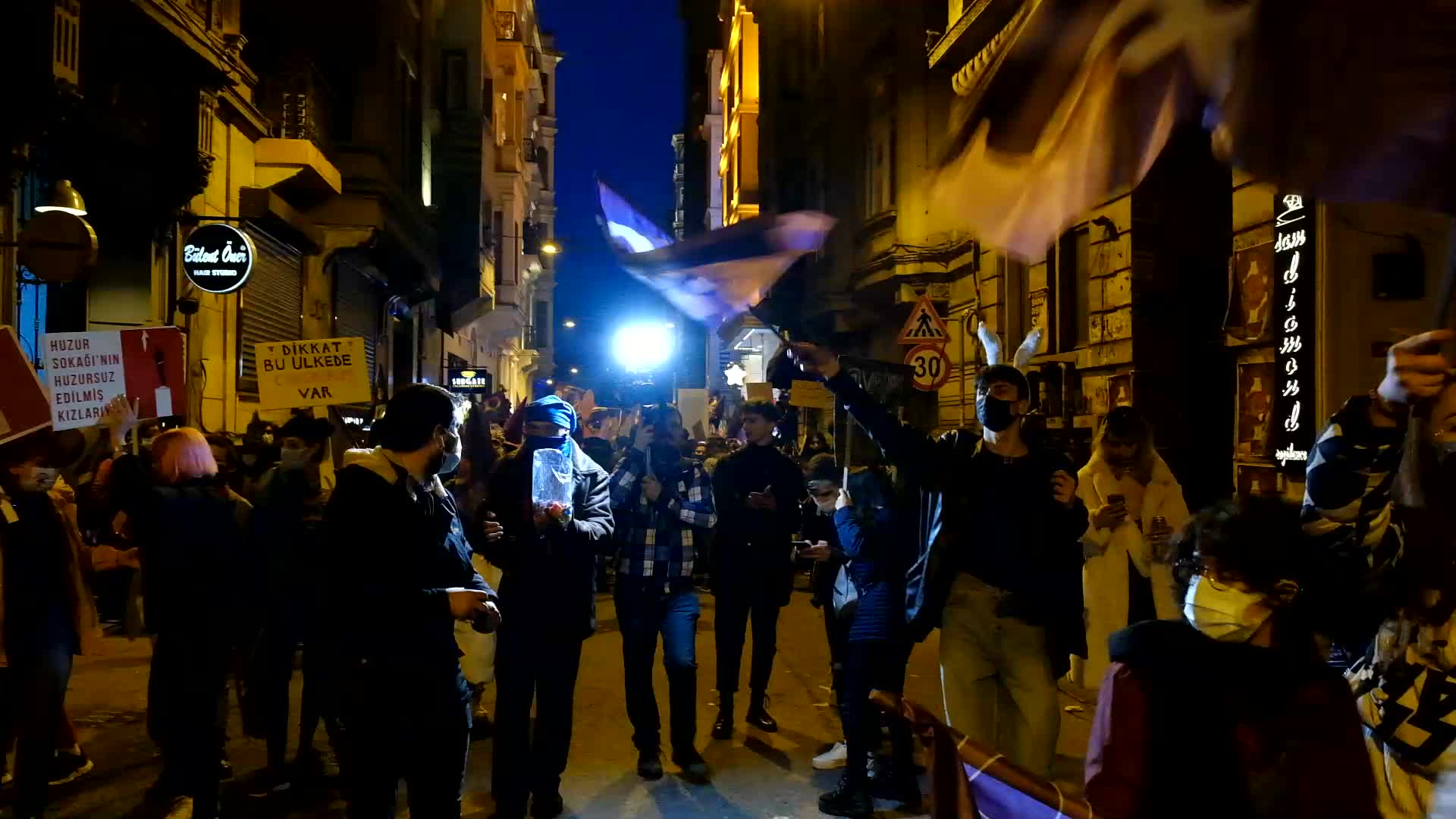March on International Day of Womens in Istanbul