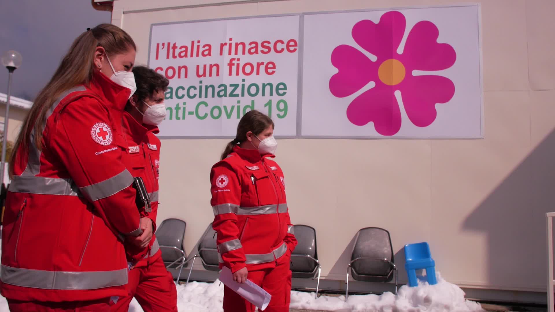 Coronavirus Vaccination In L'Aquila, Italy