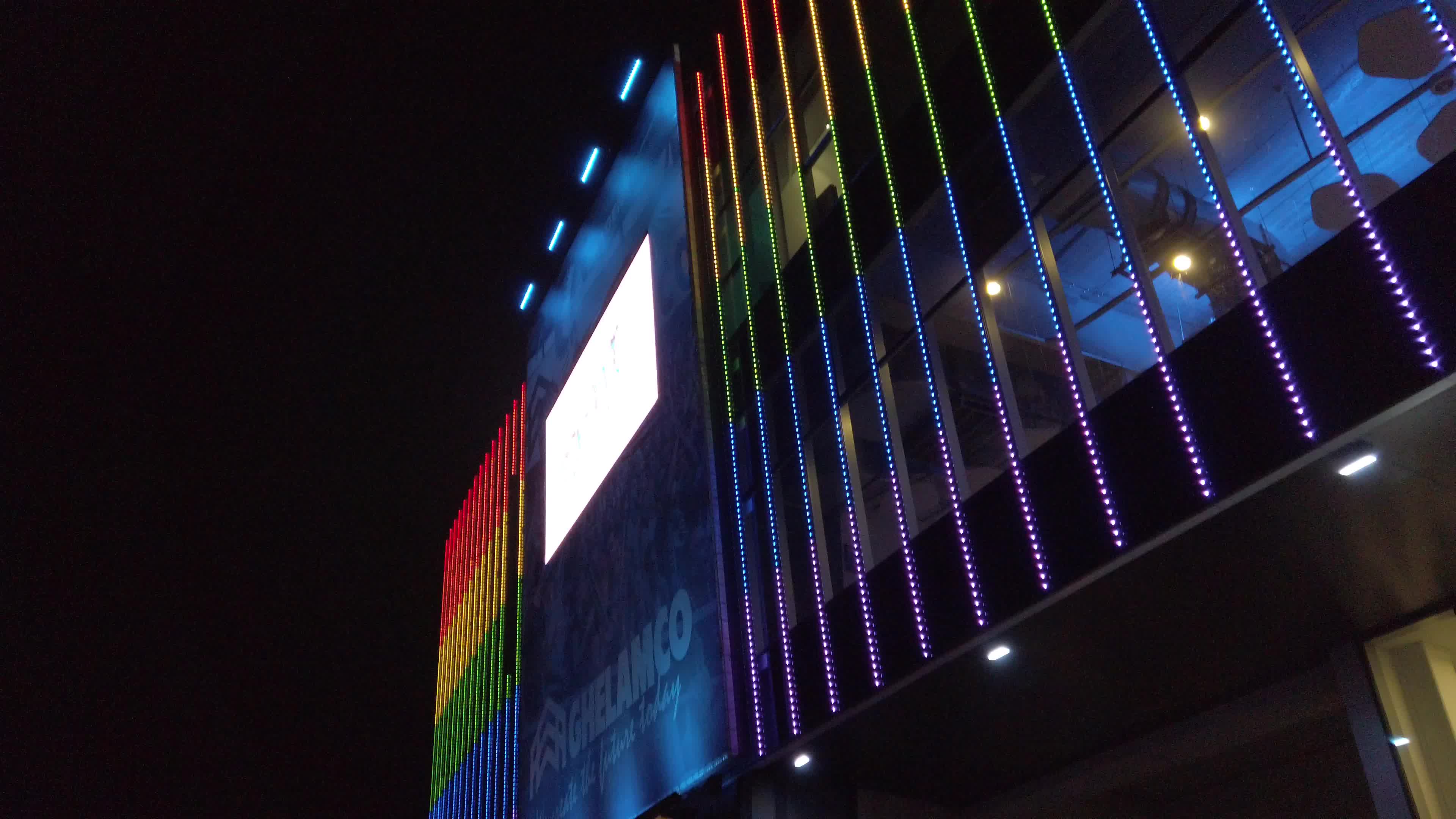 For the campaign Football for ALL the Ghelamco Arena of Ghent becomes rainbow.