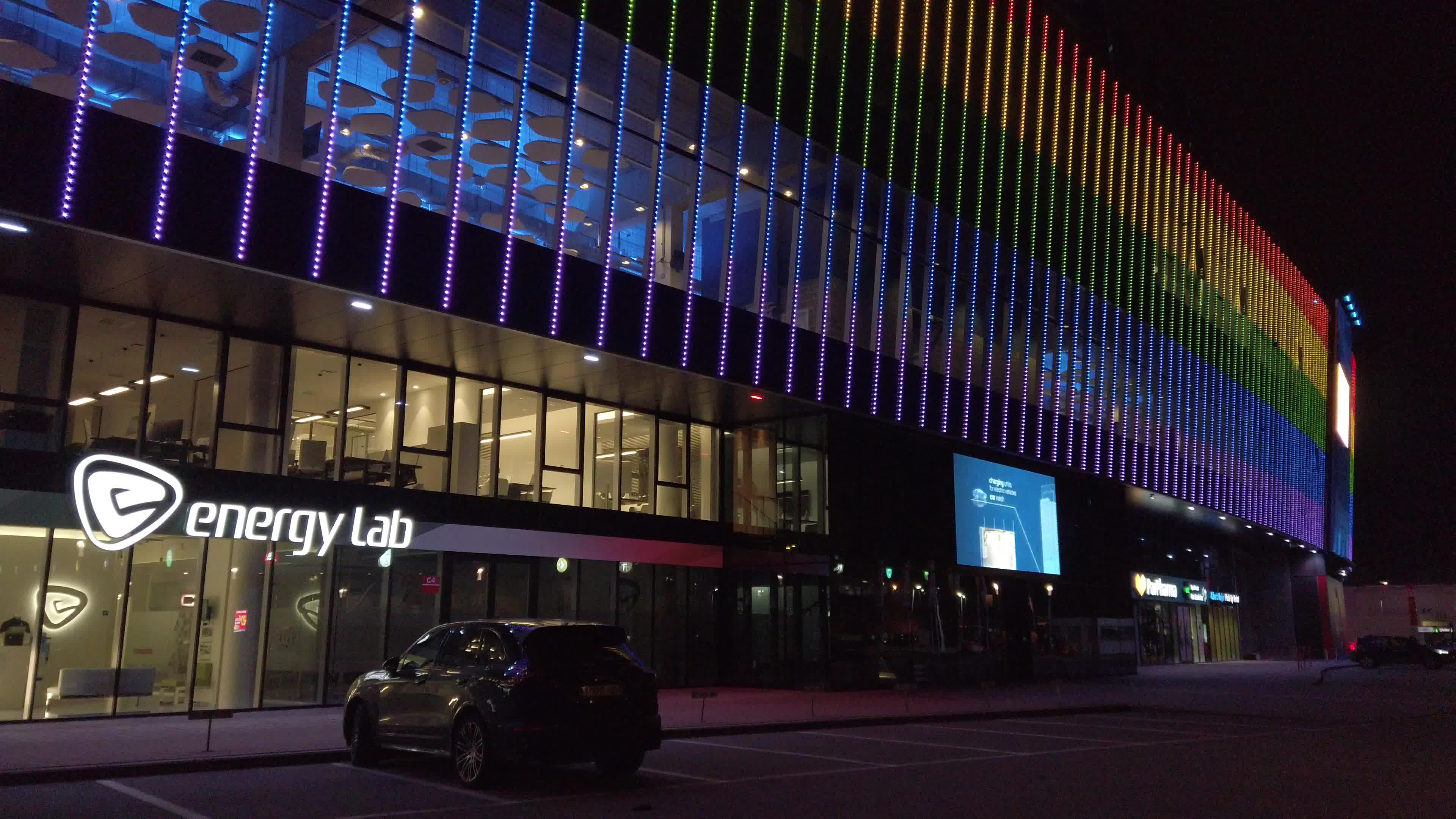 For the campaign Football for ALL the Ghelamco Arena of Ghent becomes rainbow.