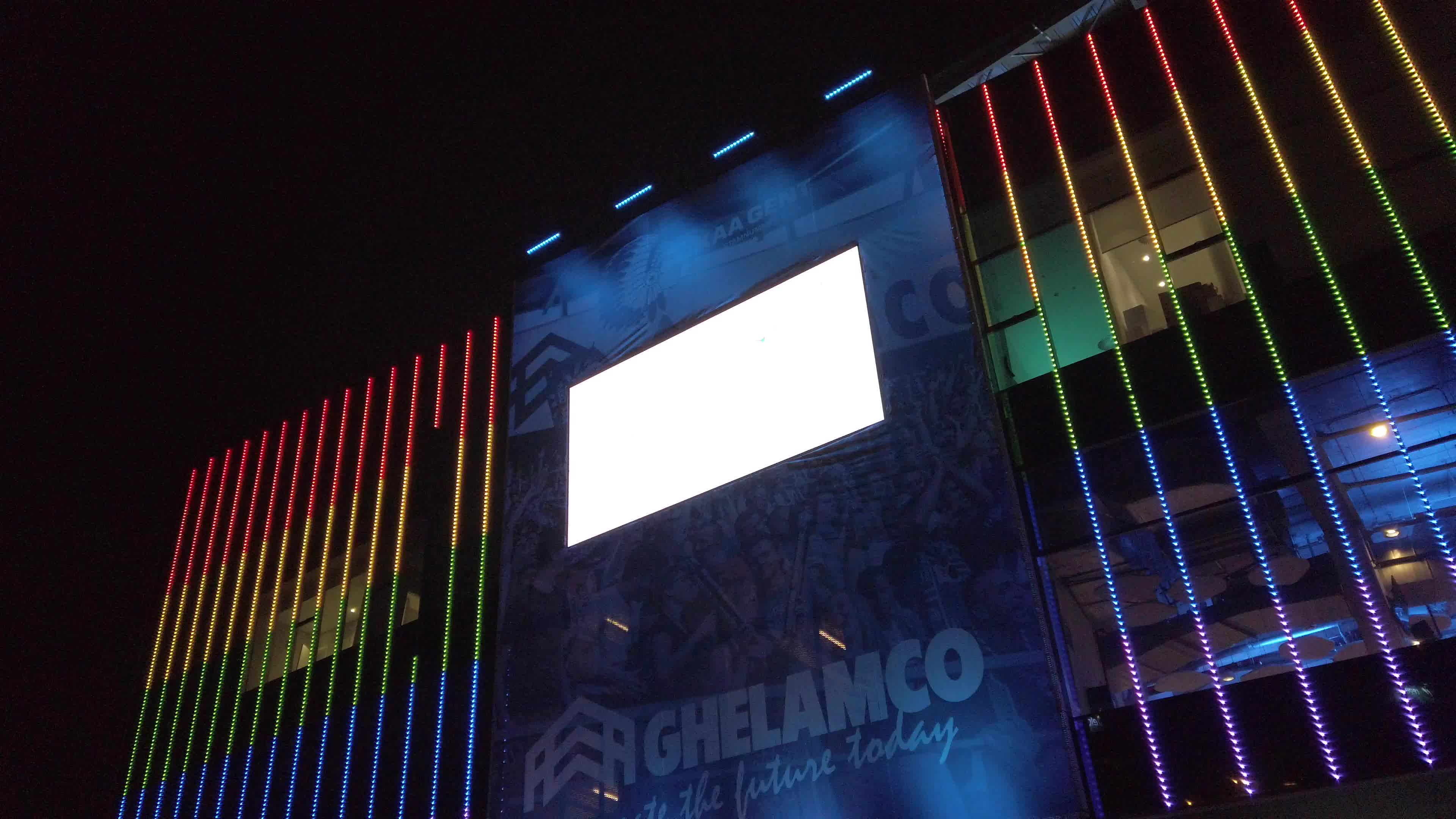 For the campaign Football for ALL the Ghelamco Arena of Ghent becomes rainbow.