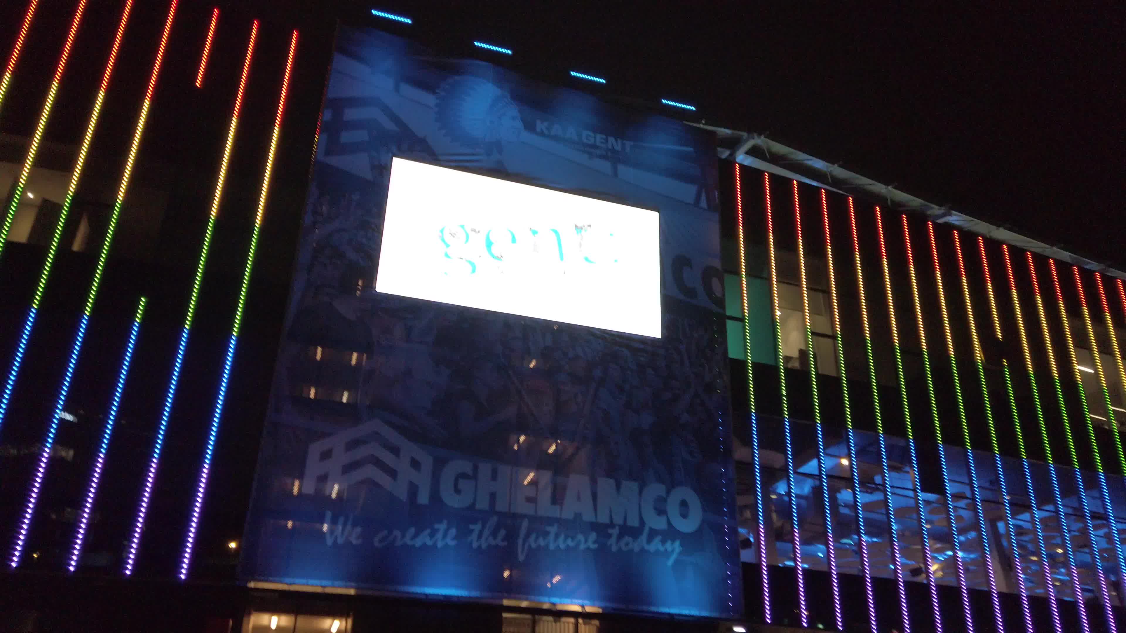For the campaign Football for ALL the Ghelamco Arena of Ghent becomes rainbow.
