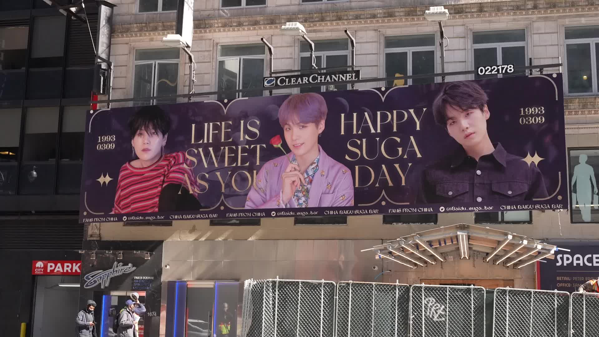 Happy Suga Day Billboard #HappySugaday
