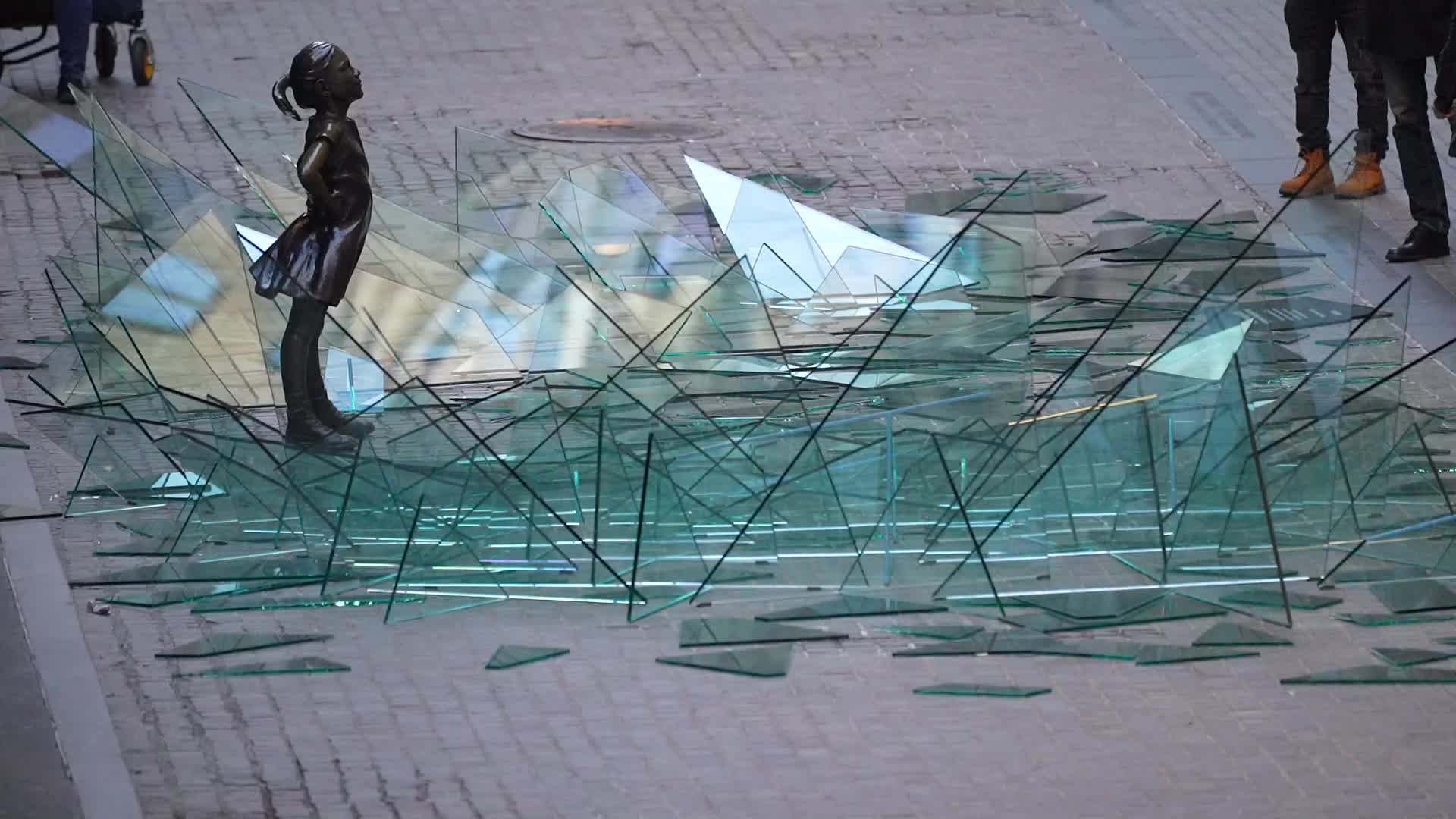 Fearless Girl breaks glass ceiling for International Women's Day