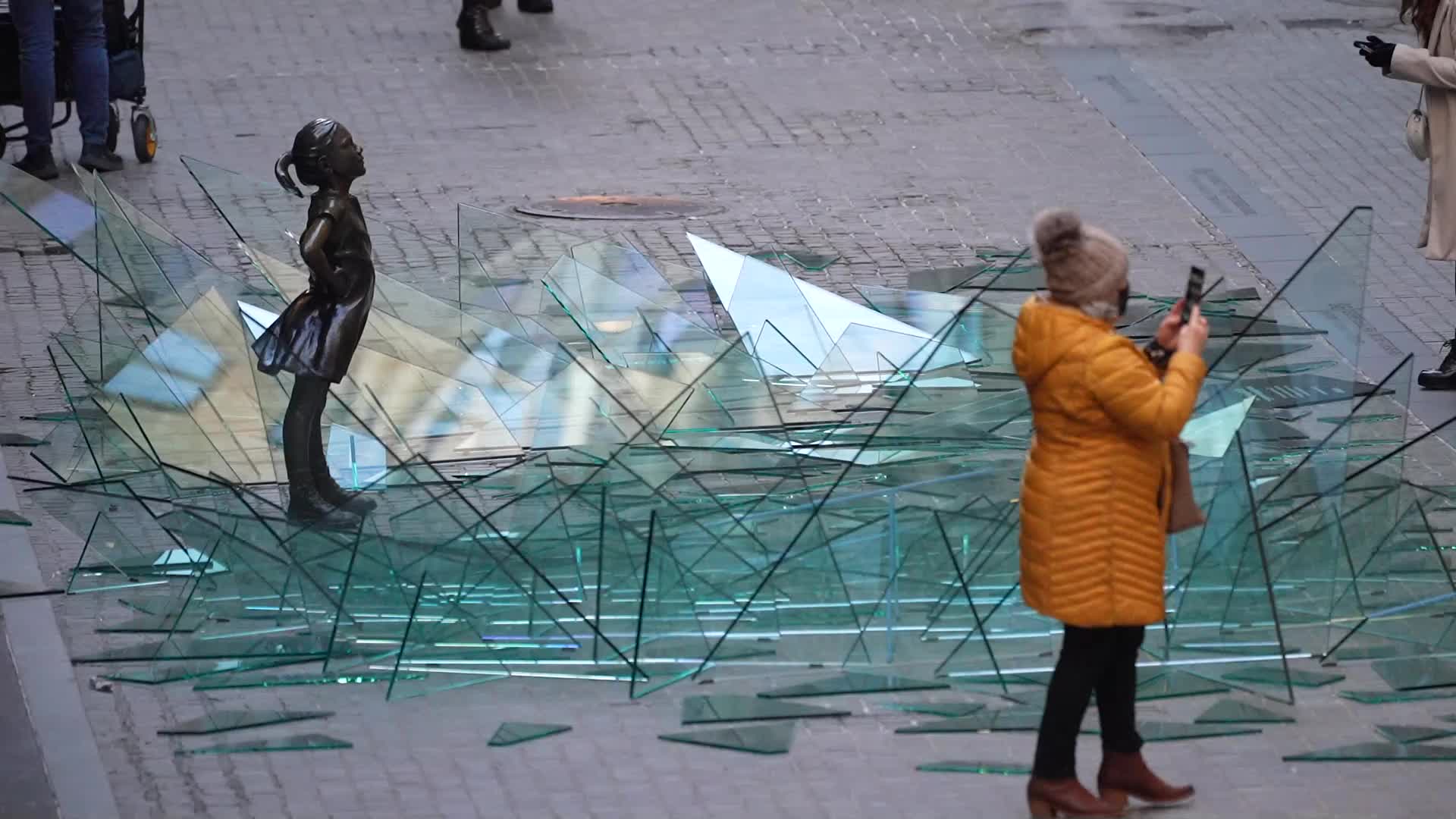 Fearless Girl breaks glass ceiling for International Women's Day