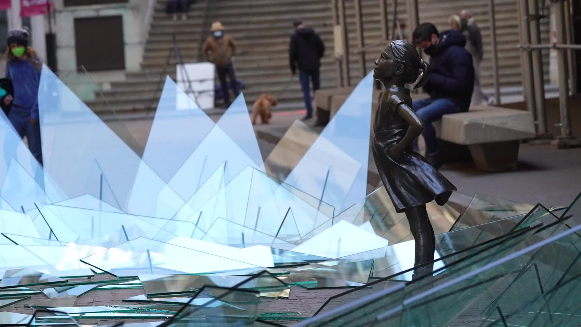 Fearless Girl breaks glass ceiling for International Women's Day