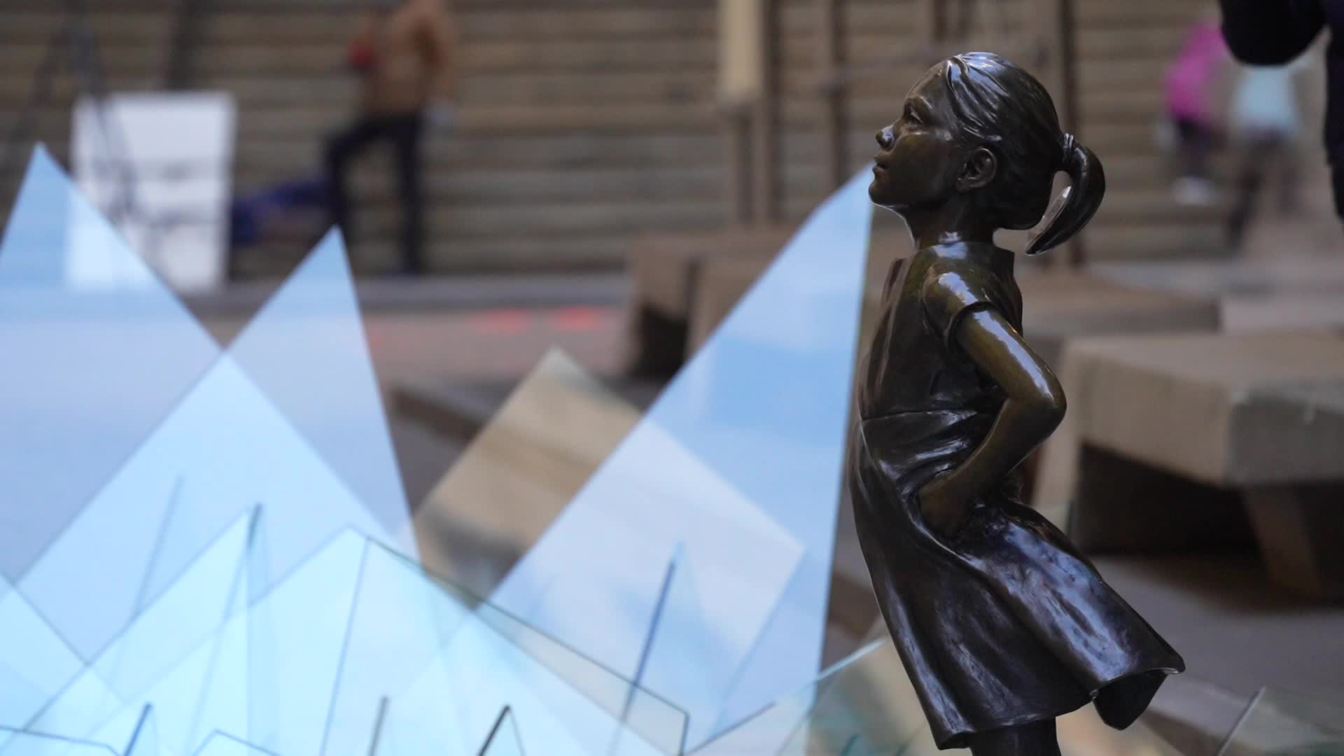 Fearless Girl breaks glass ceiling for International Women's Day