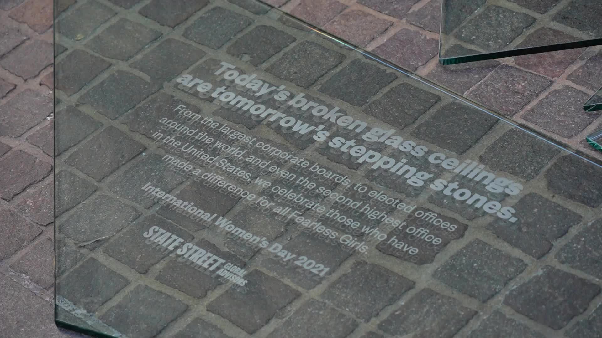 Fearless Girl breaks glass ceiling for International Women's Day