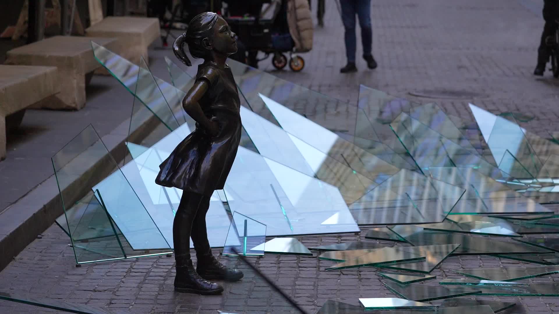 Fearless Girl breaks glass ceiling for International Women's Day