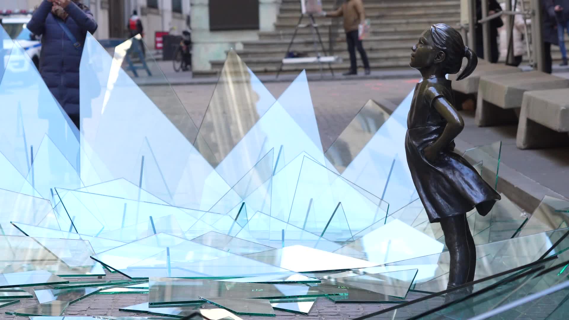 Fearless Girl breaks glass ceiling for International Women's Day