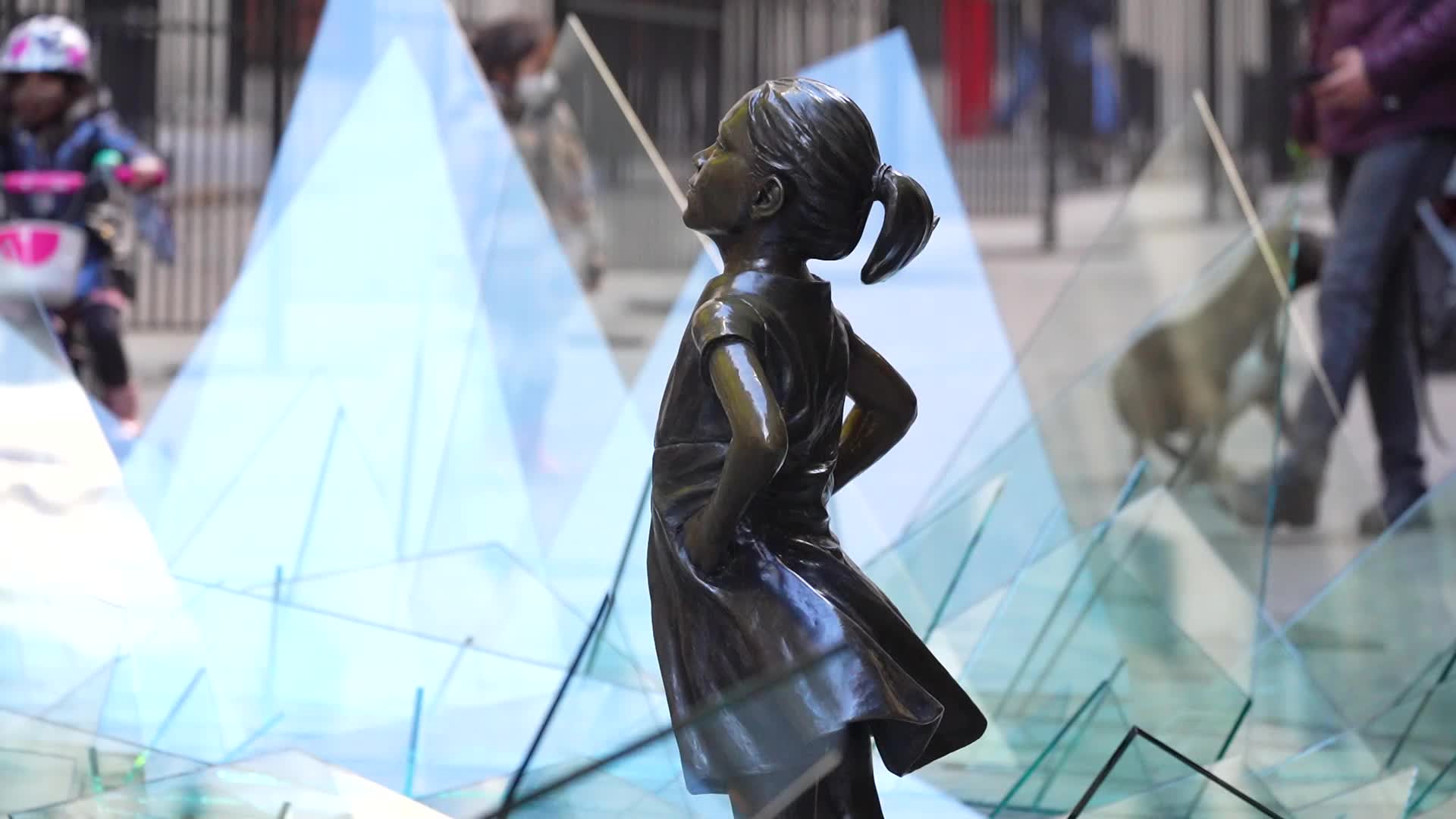 Fearless Girl breaks glass ceiling for International Women's Day