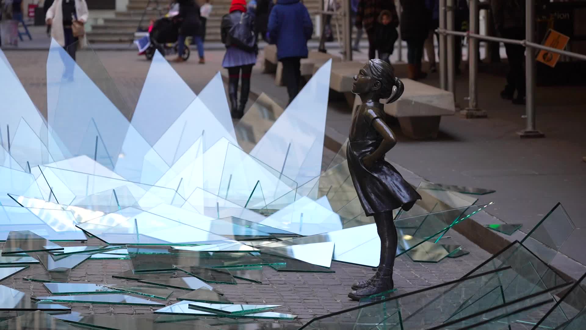 Fearless Girl breaks glass ceiling for International Women's Day