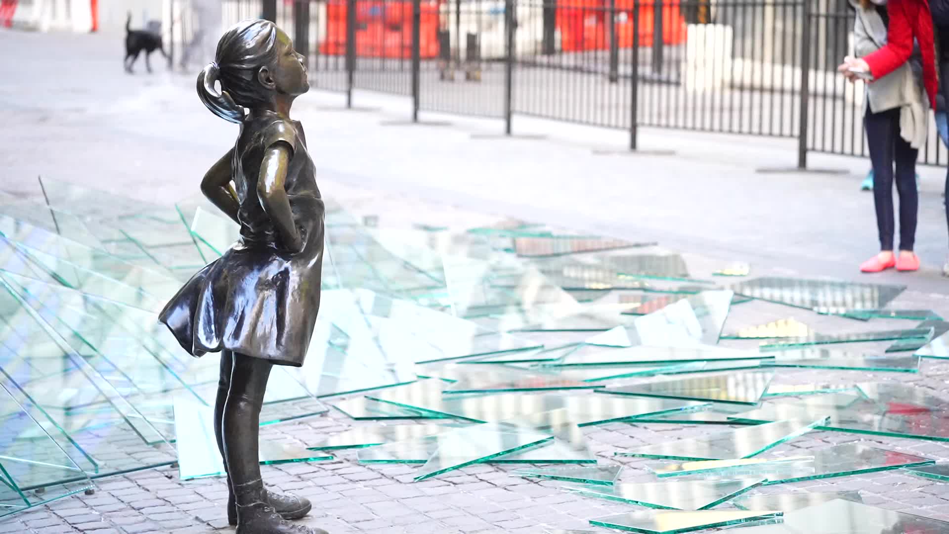 Fearless Girl breaks glass ceiling for International Women's Day