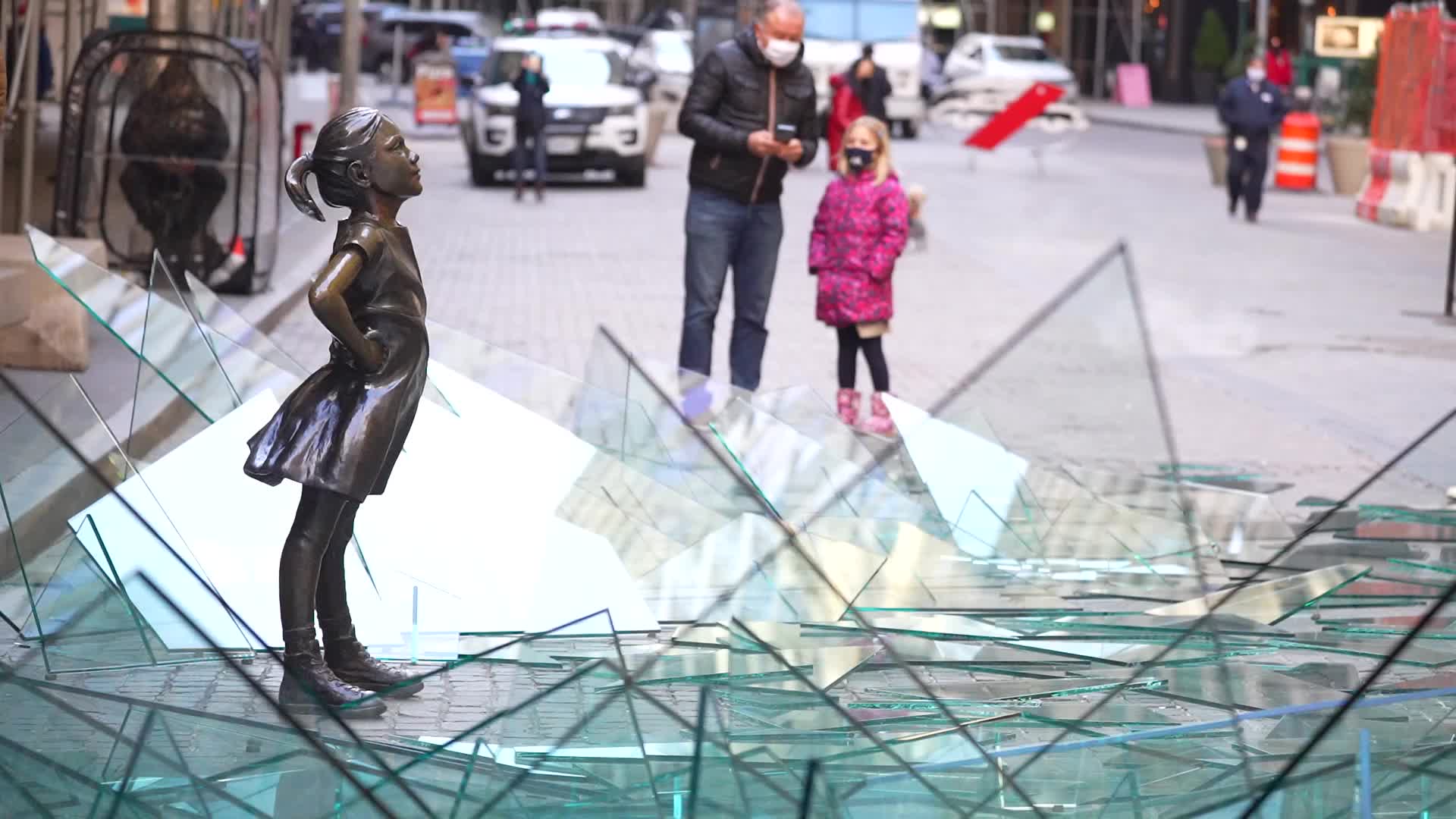 Fearless Girl breaks glass ceiling for International Women's Day