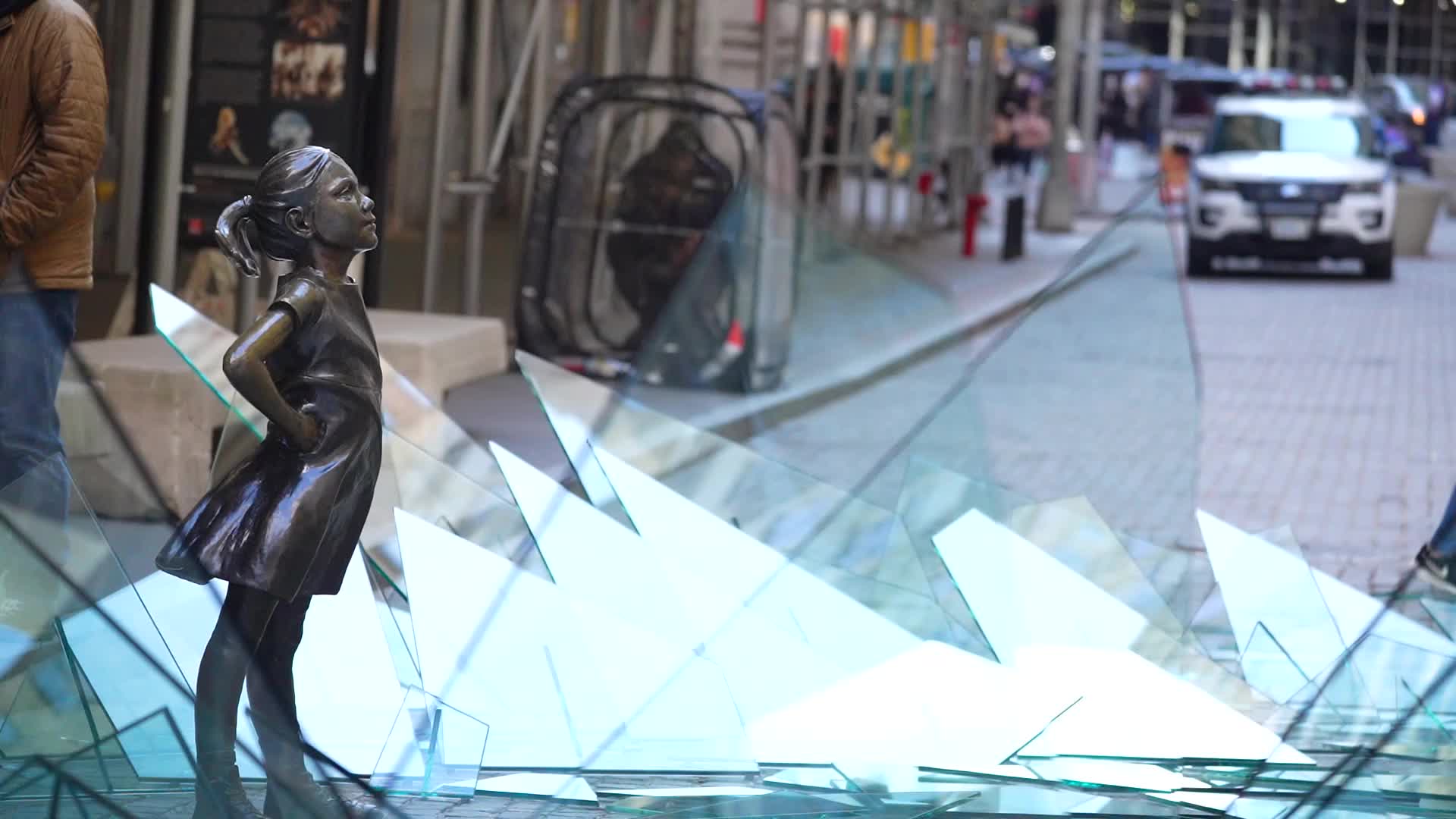 Fearless Girl breaks glass ceiling for International Women's Day