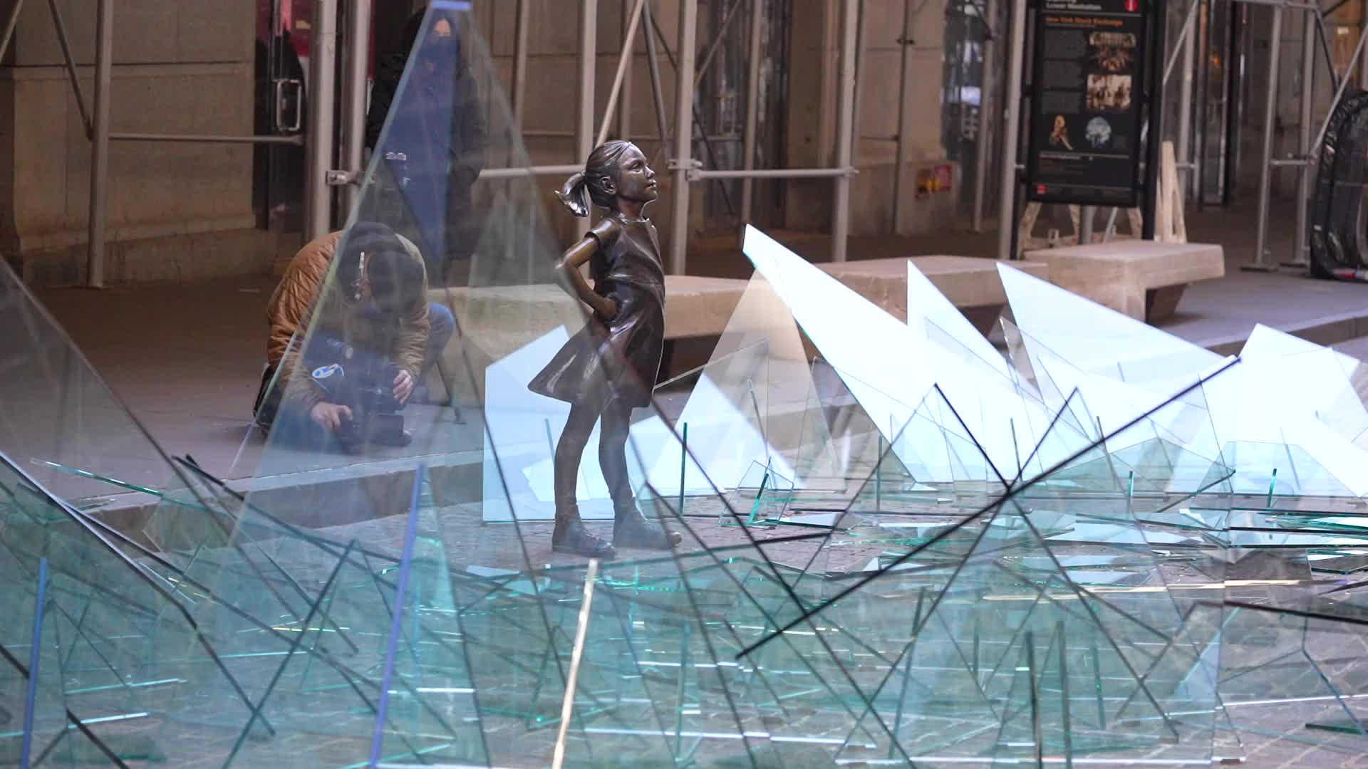 Fearless Girl breaks glass ceiling for International Women's Day